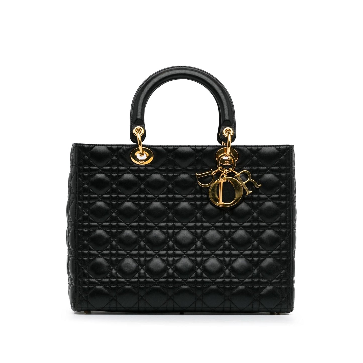 Dior Cannage Lady Shg Hbpskq Satchel Bag Lambskin Large