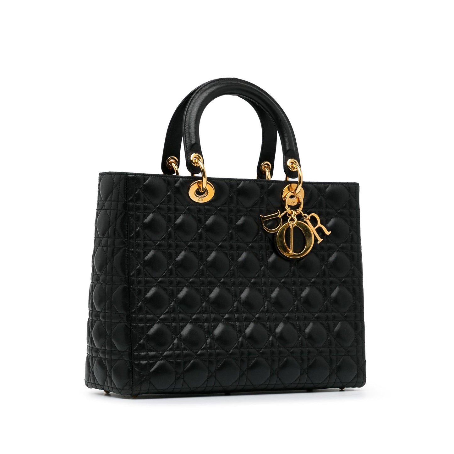 Dior Cannage Lady Shg Hbpskq Satchel Bag Lambskin Large
