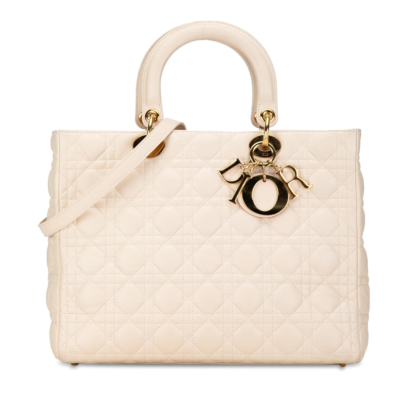 Dior Cannage Lady Shg Taw0H5 Satchel Bag Lambskin Large