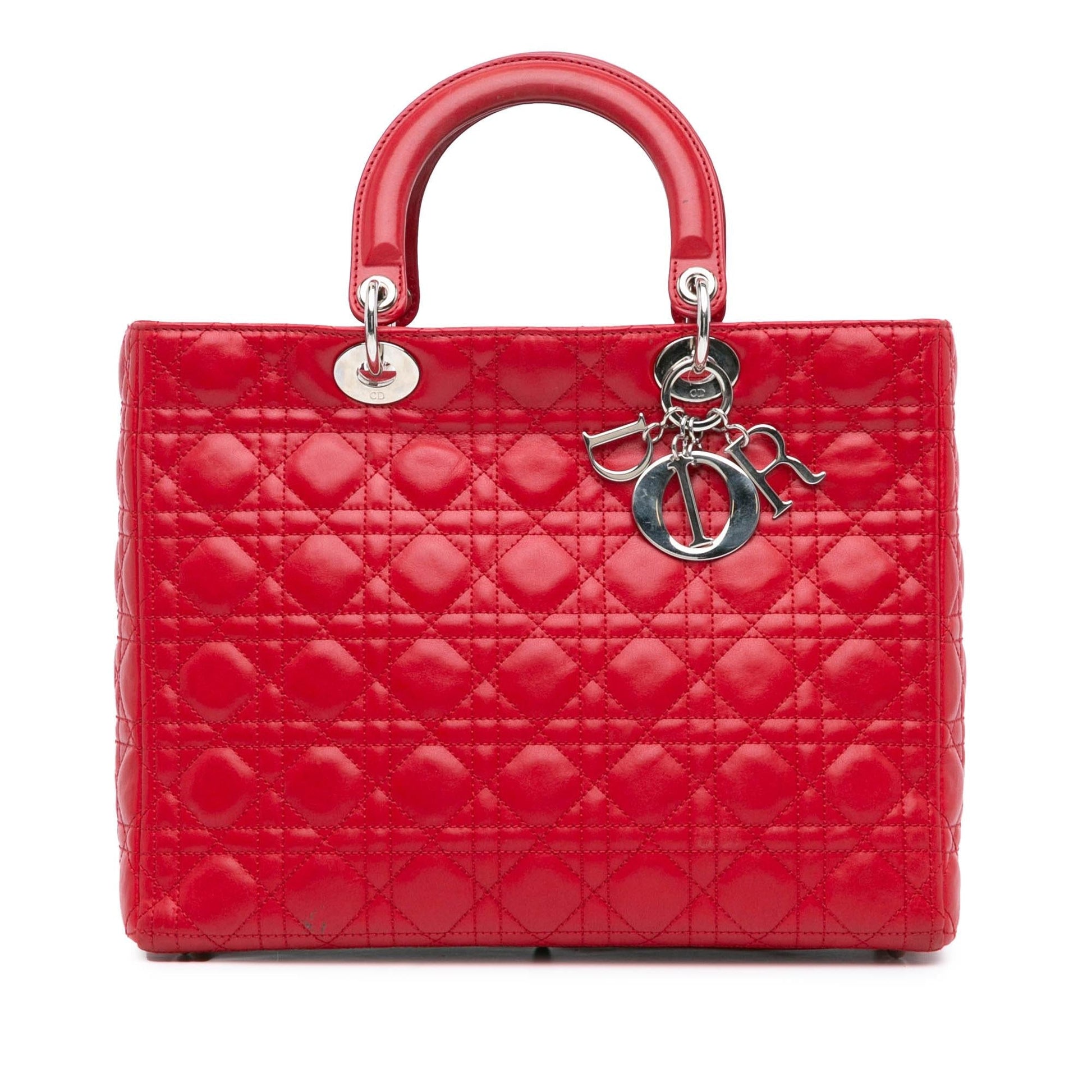 Dior Cannage Lady Satchel Bag Lambskin Large Lady Dior 1