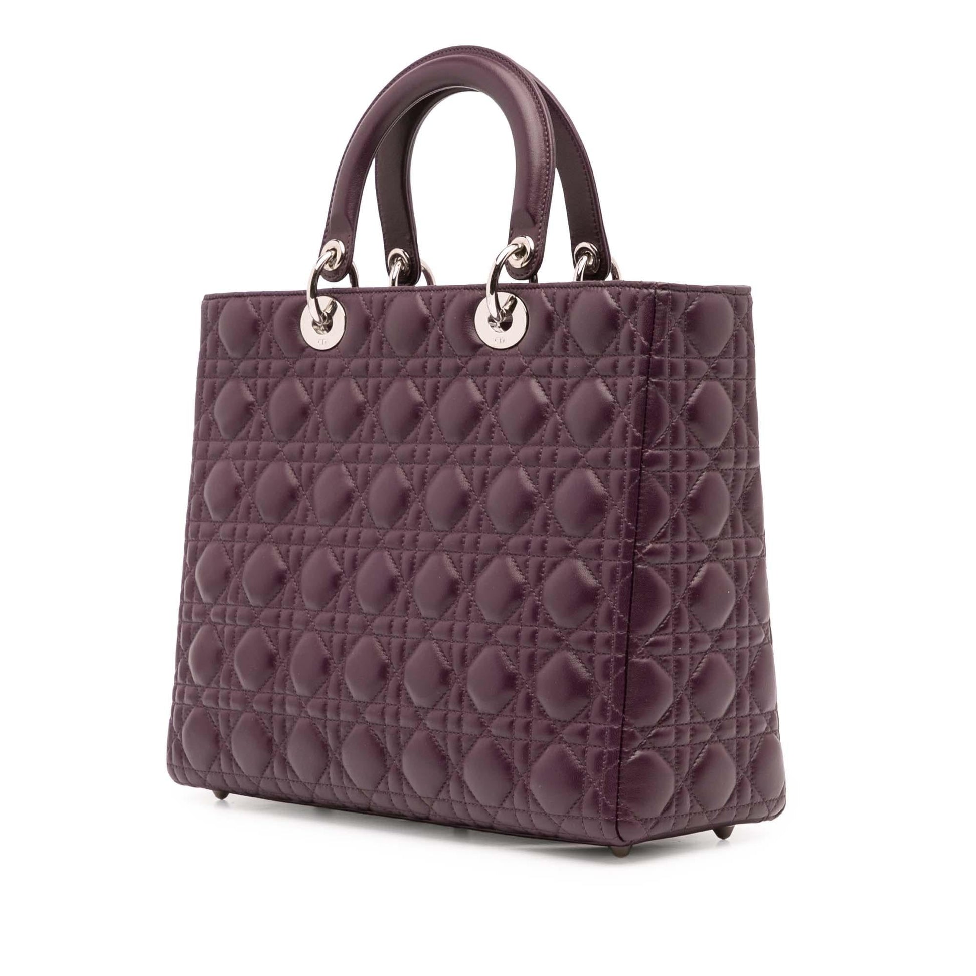 Dior Cannage Lady Satchel Bag Lambskin Large Lady Dior 4