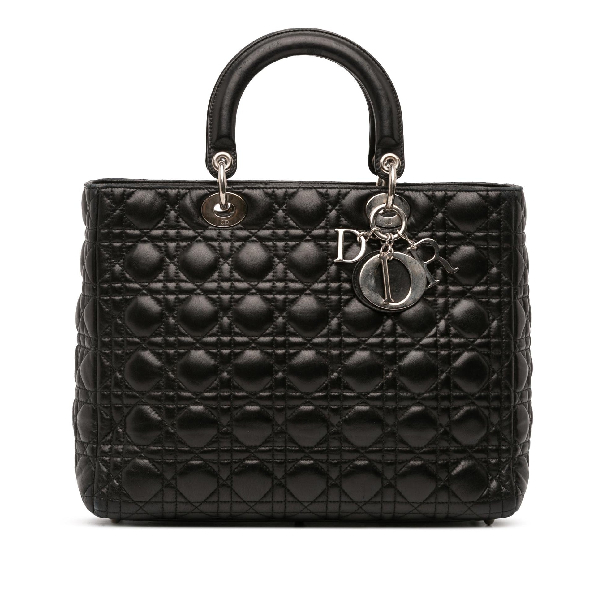 Dior Cannage Lady Satchel Bag Lambskin Large Lady Dior 5