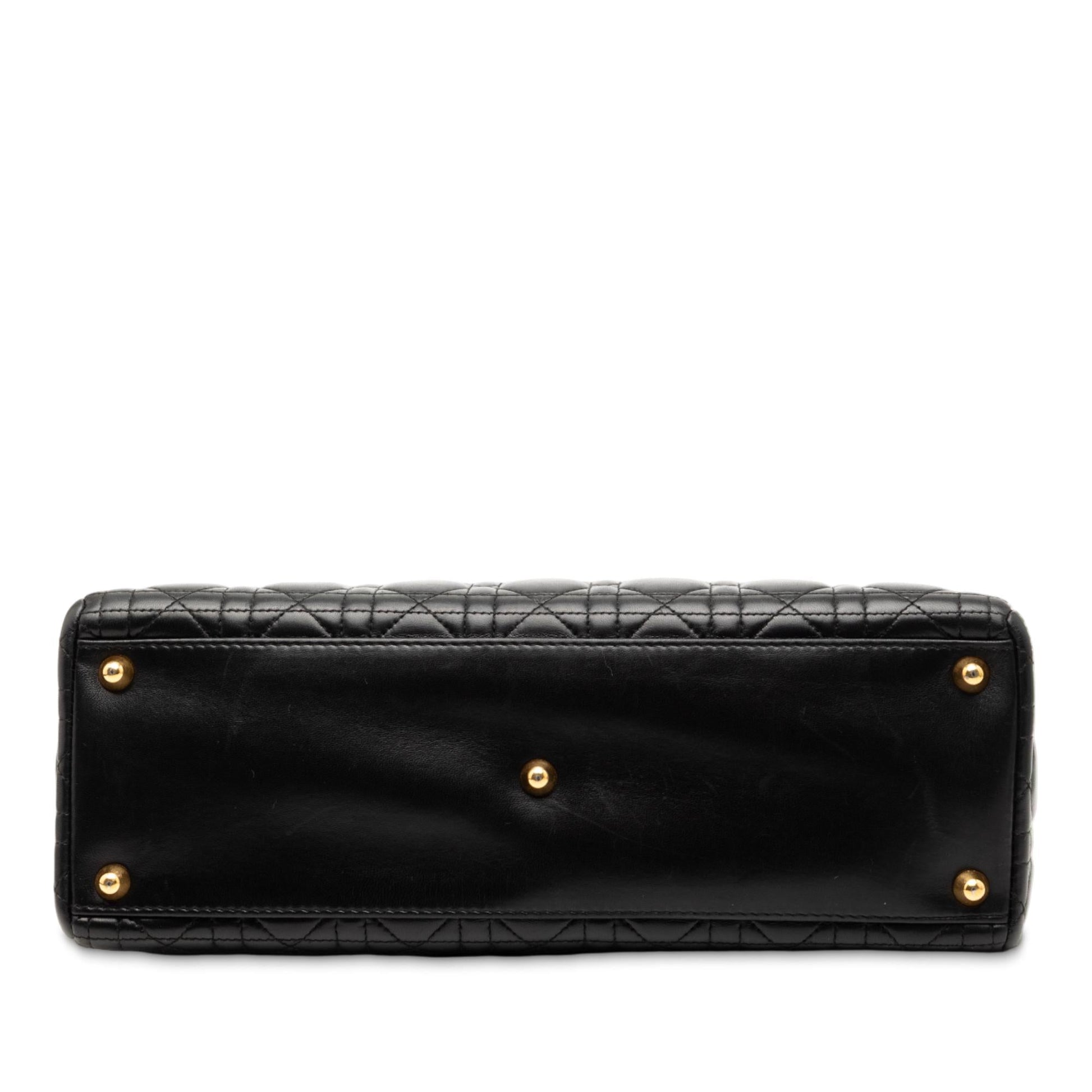 Dior Cannage Lady Satchel Bag Lambskin Large Lady Dior 9