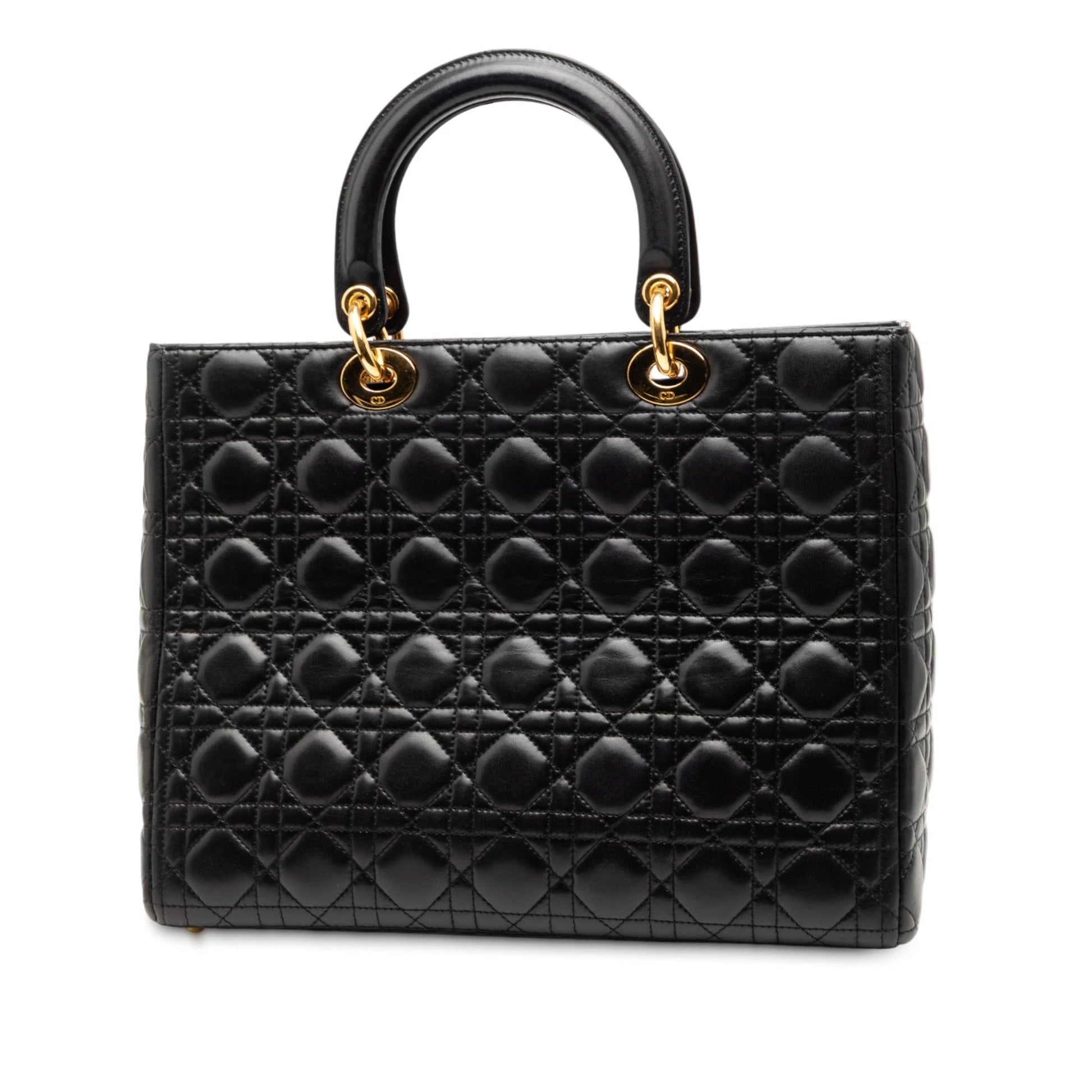 Dior Cannage Lady Satchel Bag Lambskin Large Lady Dior 9