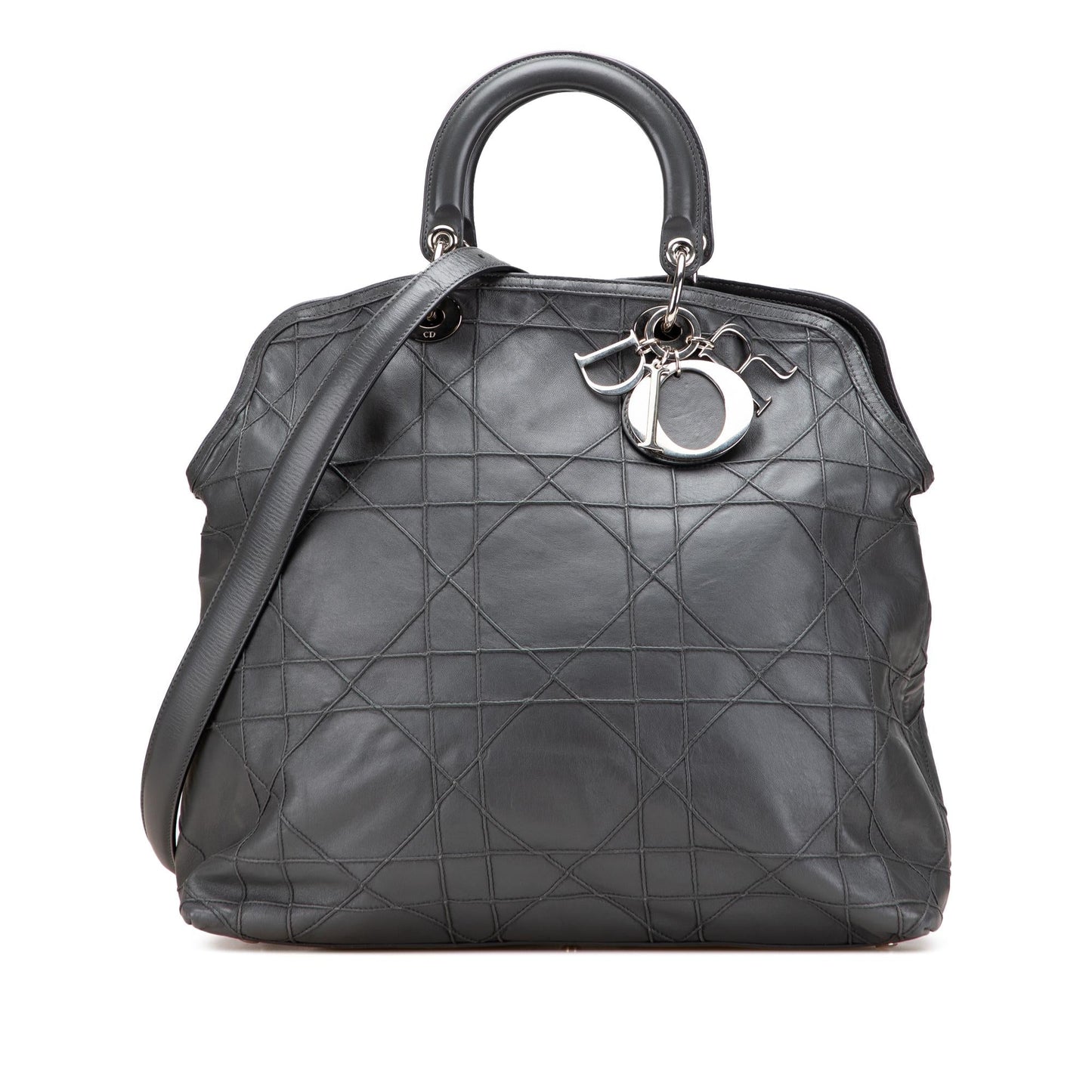 Dior Cannage Polochon Granville Satchel Lambskin Large Satchel Bag