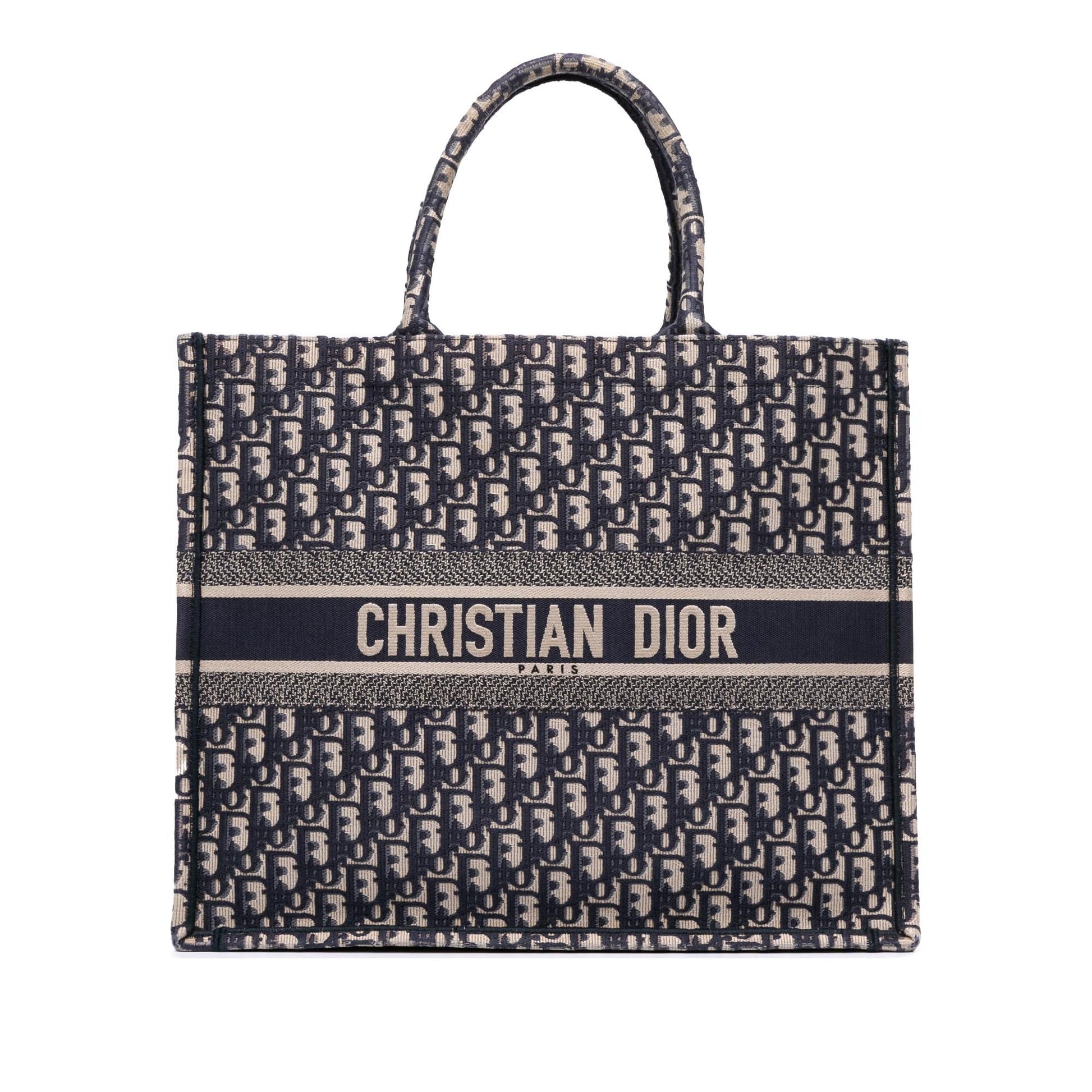 Dior Oblique Book Tote Canvas Large Tote Bag