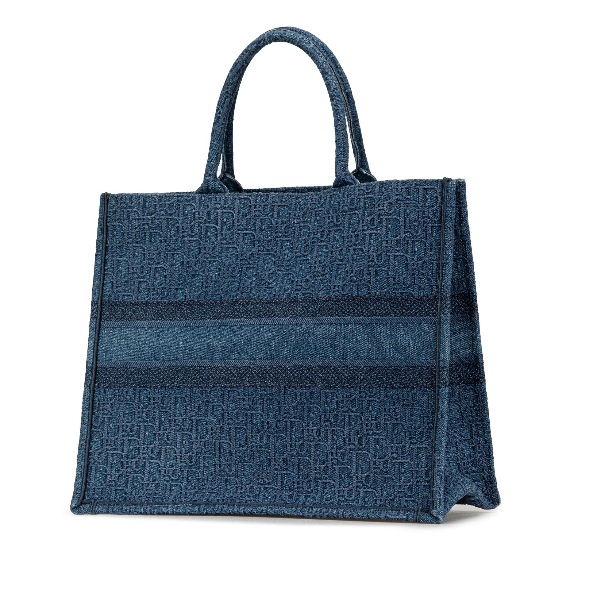 Dior Oblique Book Tote Shg 2Aretf Denim Large Tote Bag