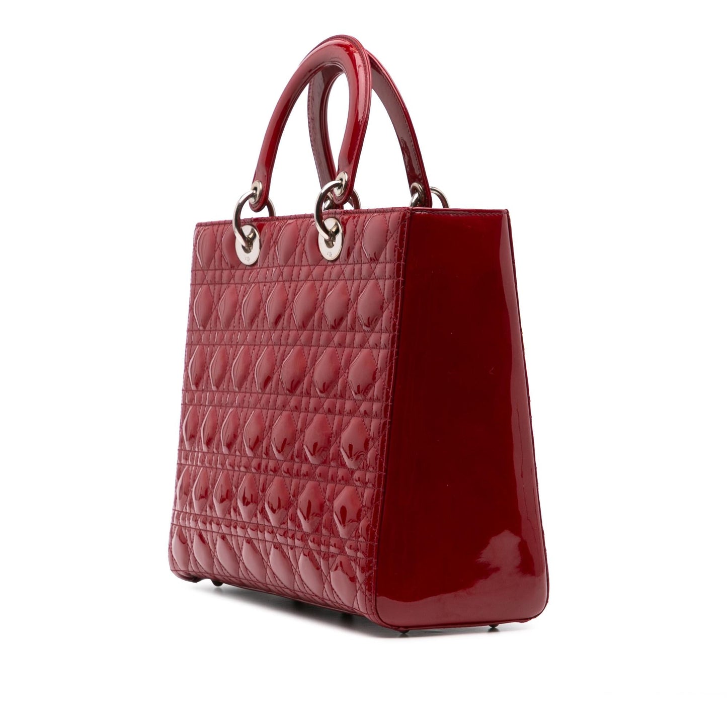 Dior Cannage Lady Satchel Bag Patent Large Lady Dior 3