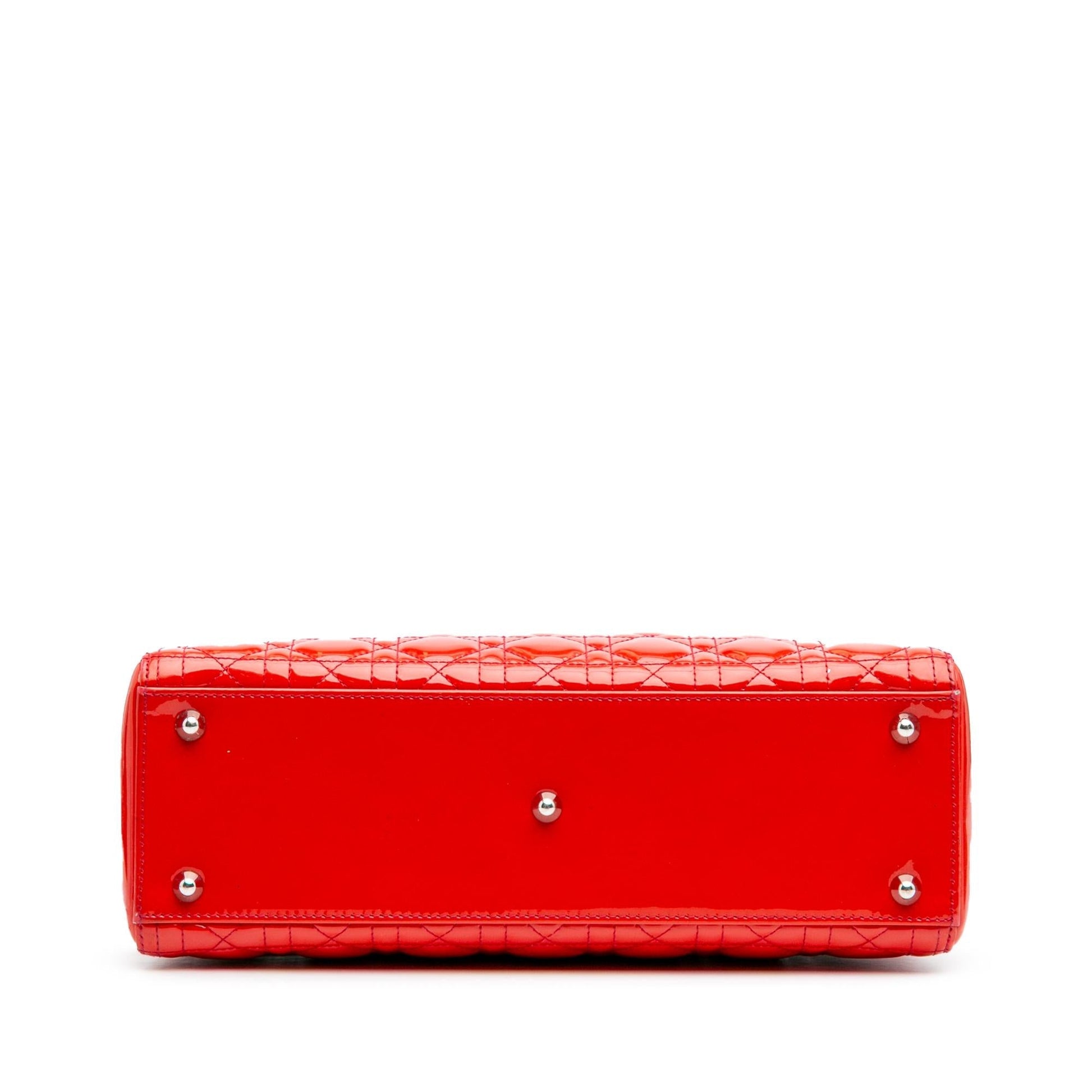 Dior Cannage Lady Satchel Bag Patent Large Lady Dior 2
