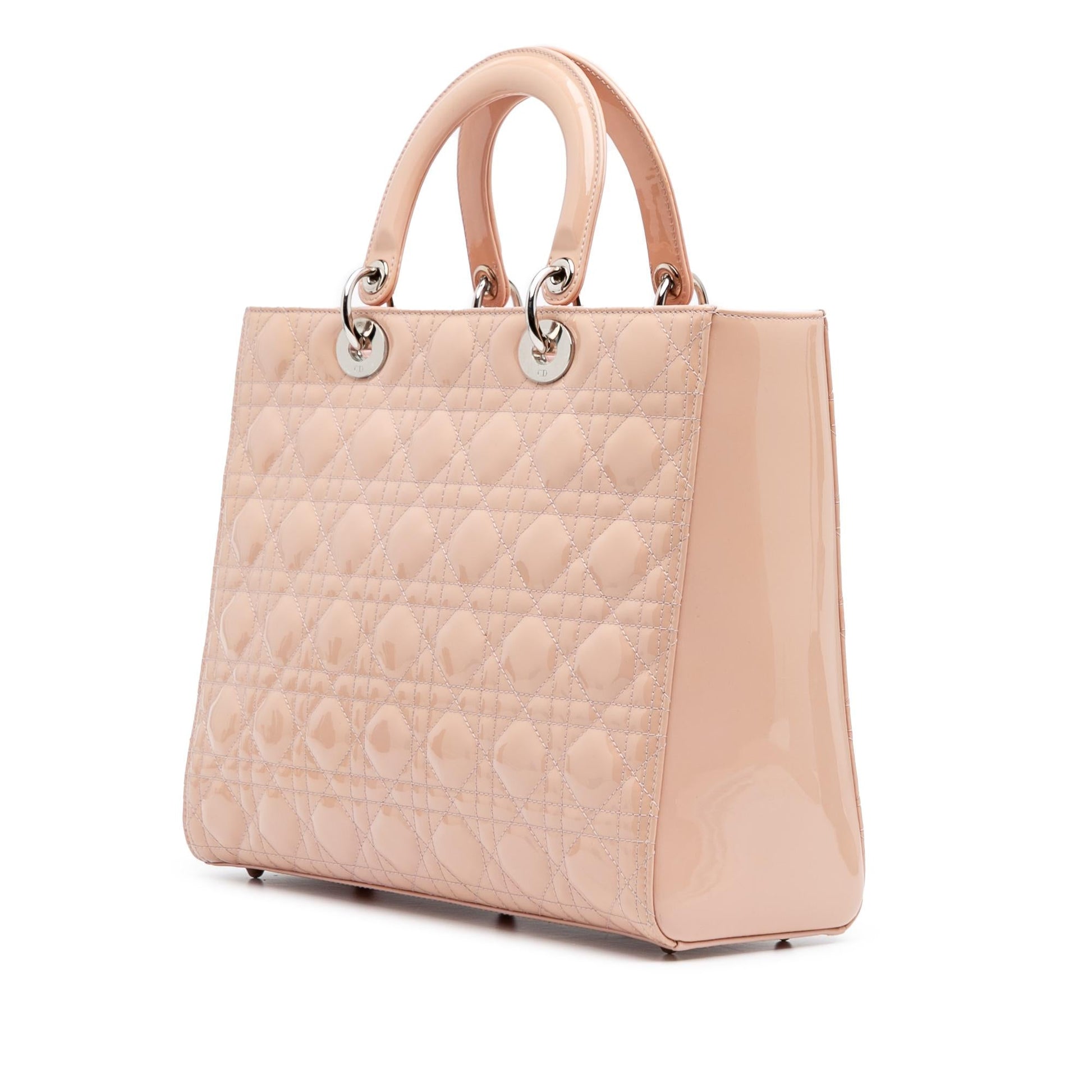 Dior Cannage Lady Satchel Bag Patent Large Lady Dior 1