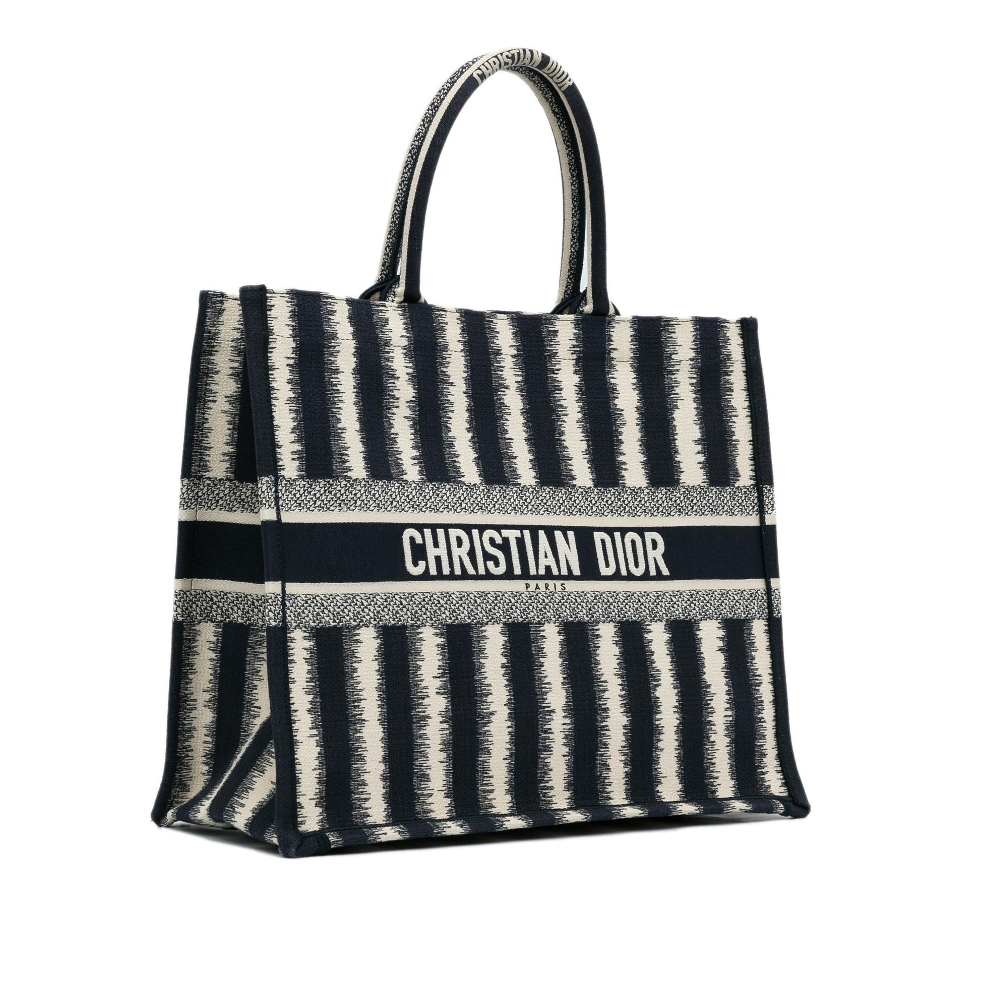 Dior Striped Book Tote Shg Wrxhgk Large Tote Bag