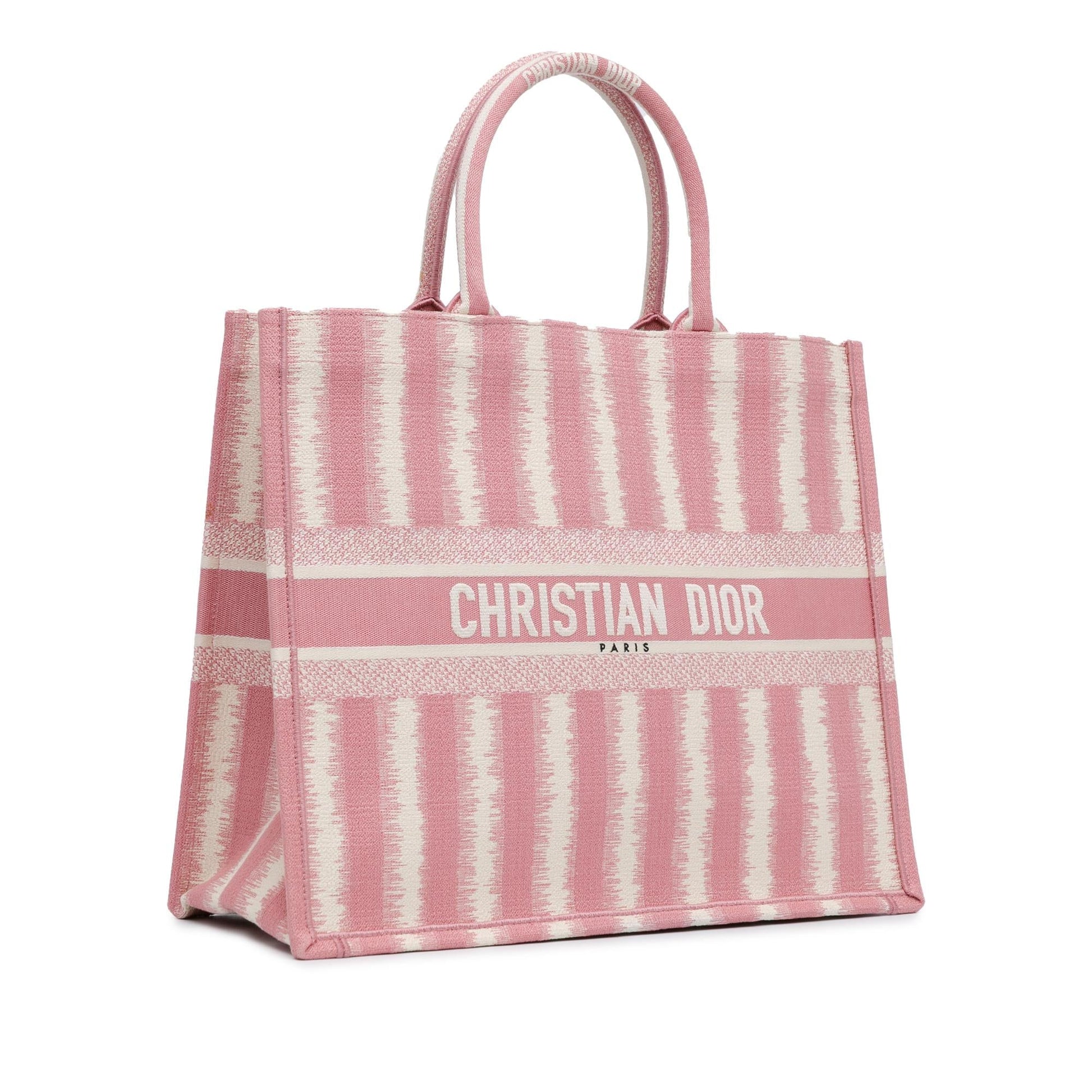 Dior Striped Book Tote Shg Pntpns Large Tote Bag