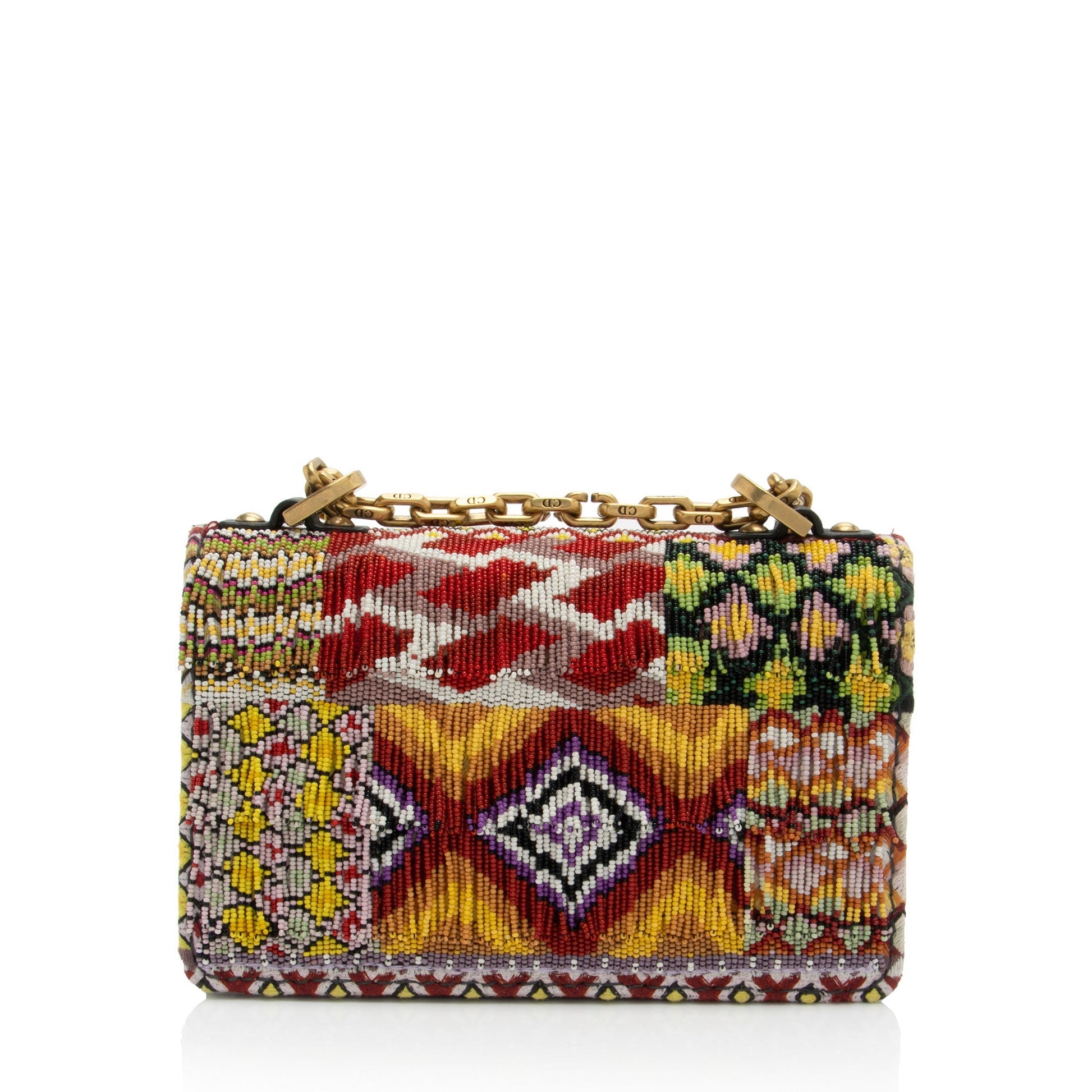 Dior Beaded A Bag Shf Bgcnxp Leather Flap Shoulder Bag