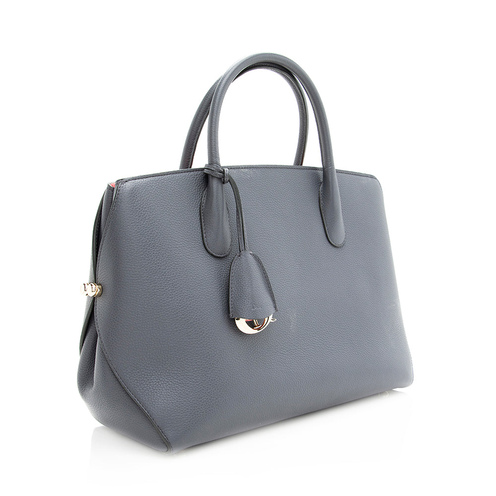 Dior Open Bar Tote Shf Leather Large Tote Bag