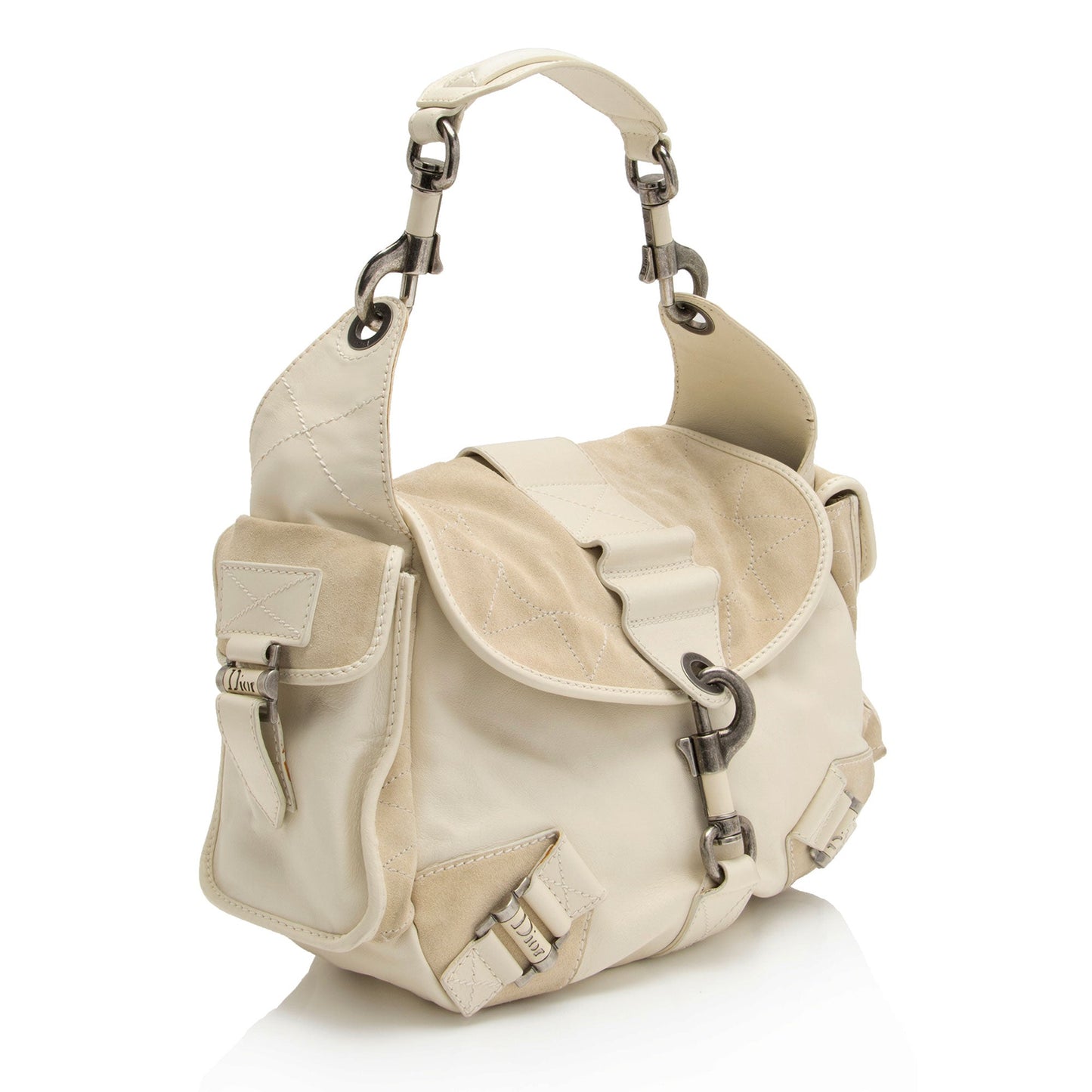Dior Rebelle Shoulder Bag Shf E75Stn Leather Suede