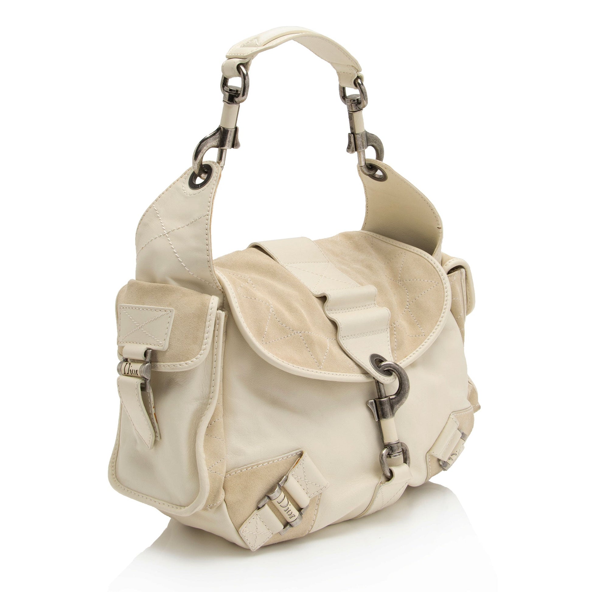 Dior Rebelle Shoulder Bag Shf E75Stn Leather Suede