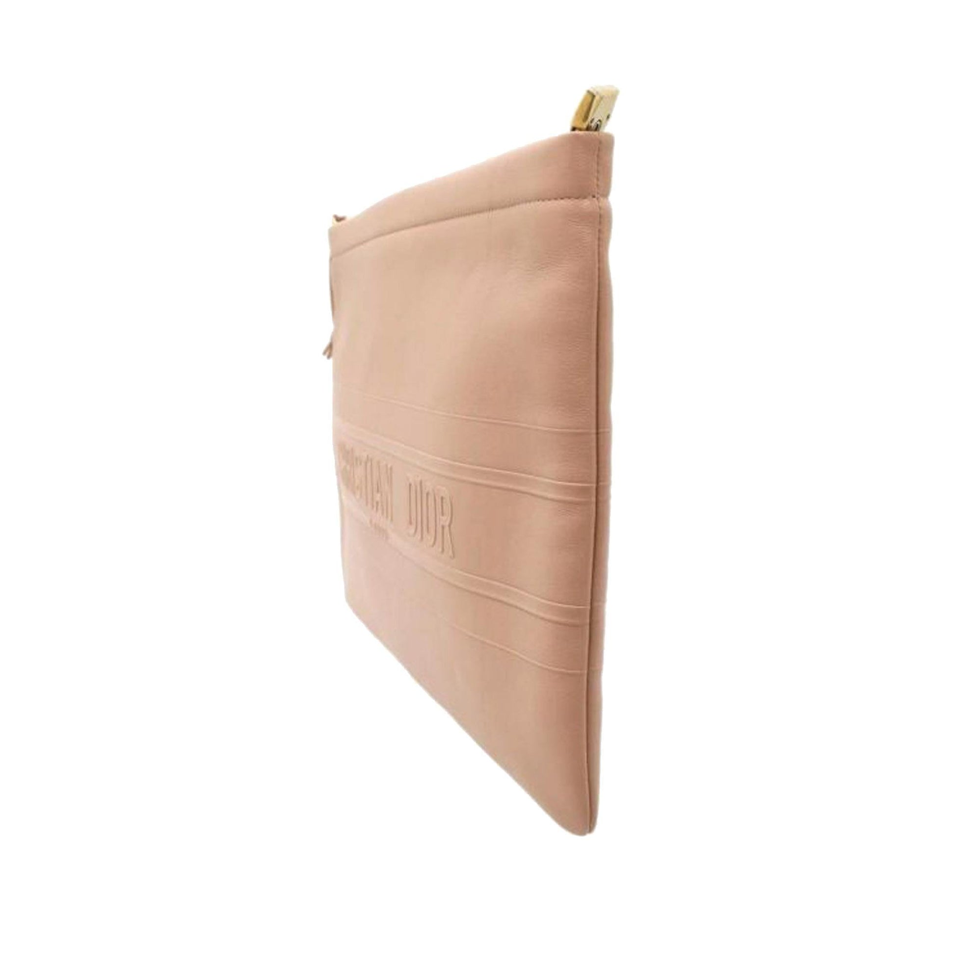 Dior Clutch Shg Leather Logo Clutch Bag