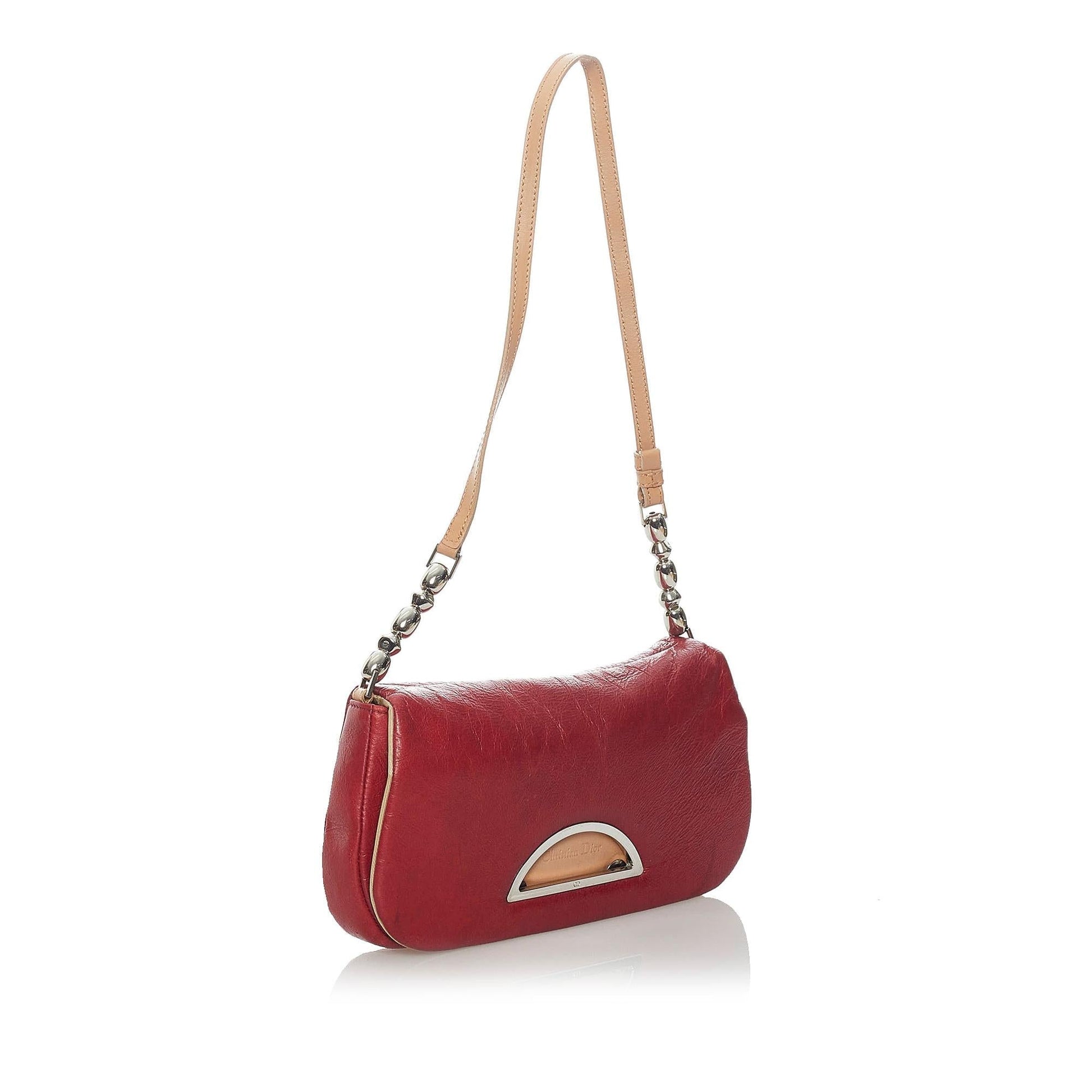 Dior Malice Baguette Shg Handbag Leather Shoulder Bag