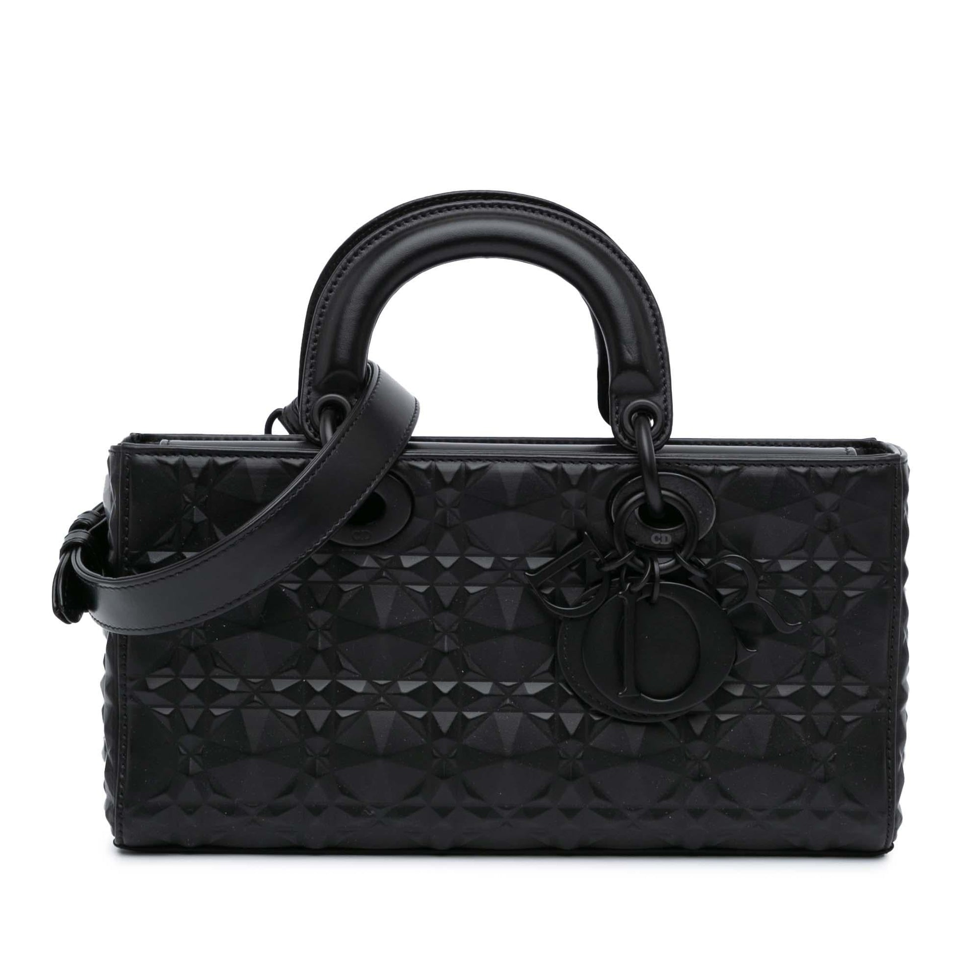Dior Calfskin Cannage Diamond Lady Joy Shg 0Fjalq Satchel Medium Satchel Bag