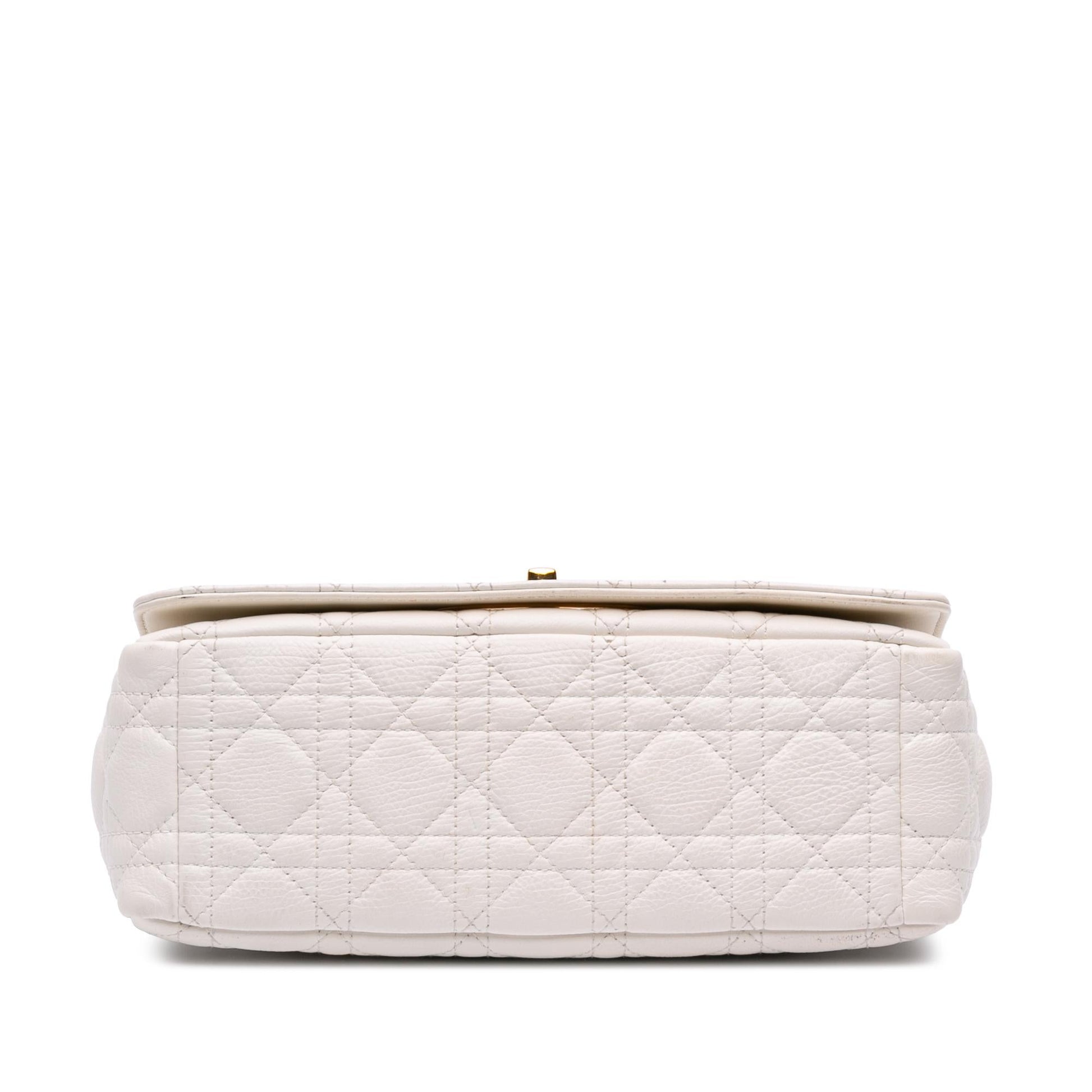 Dior Calfskin Cannage Supple Caro Bag Medium Crossbody Bag