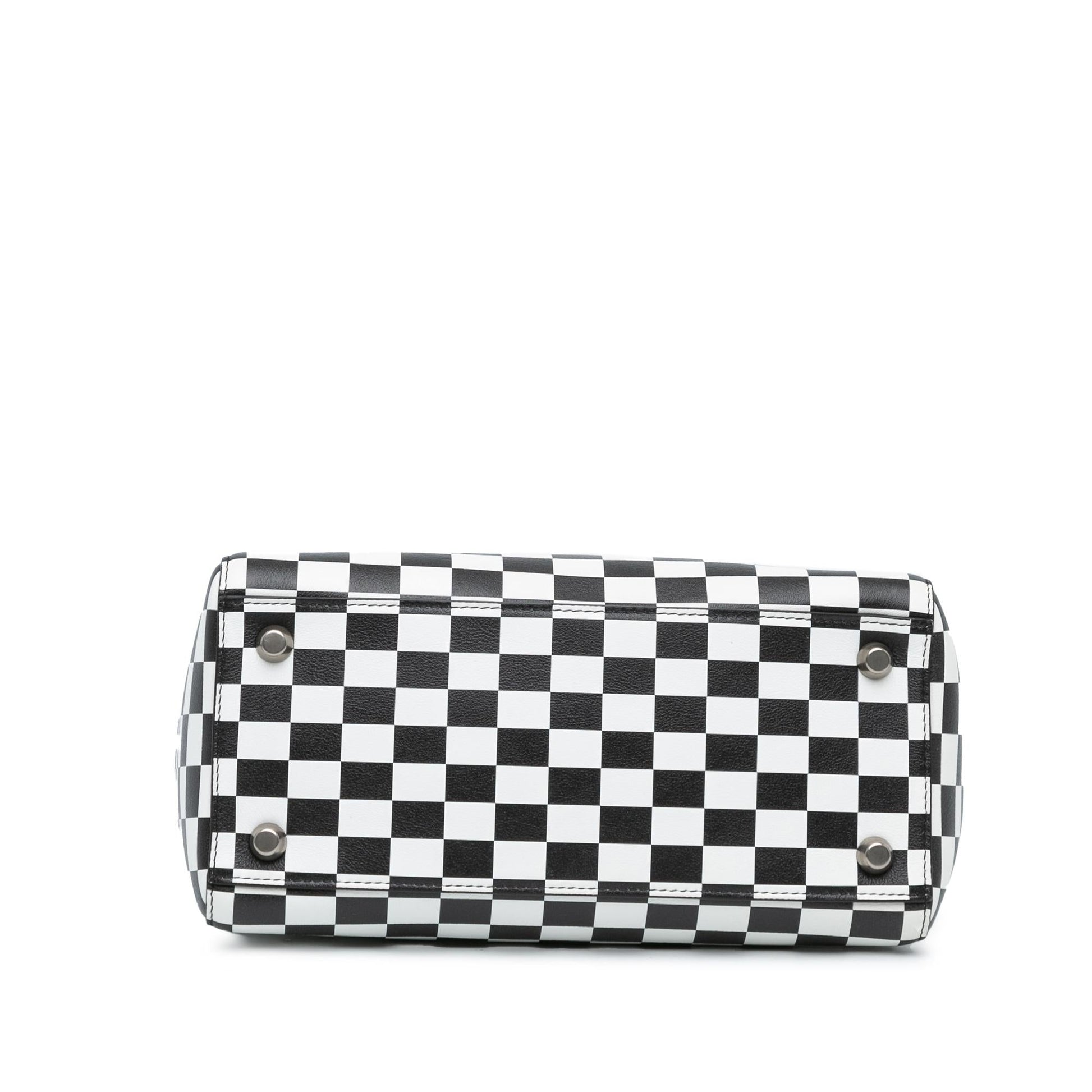 Dior Calfskin Checkered Lady Satchel Bag Medium Lady Dior 1