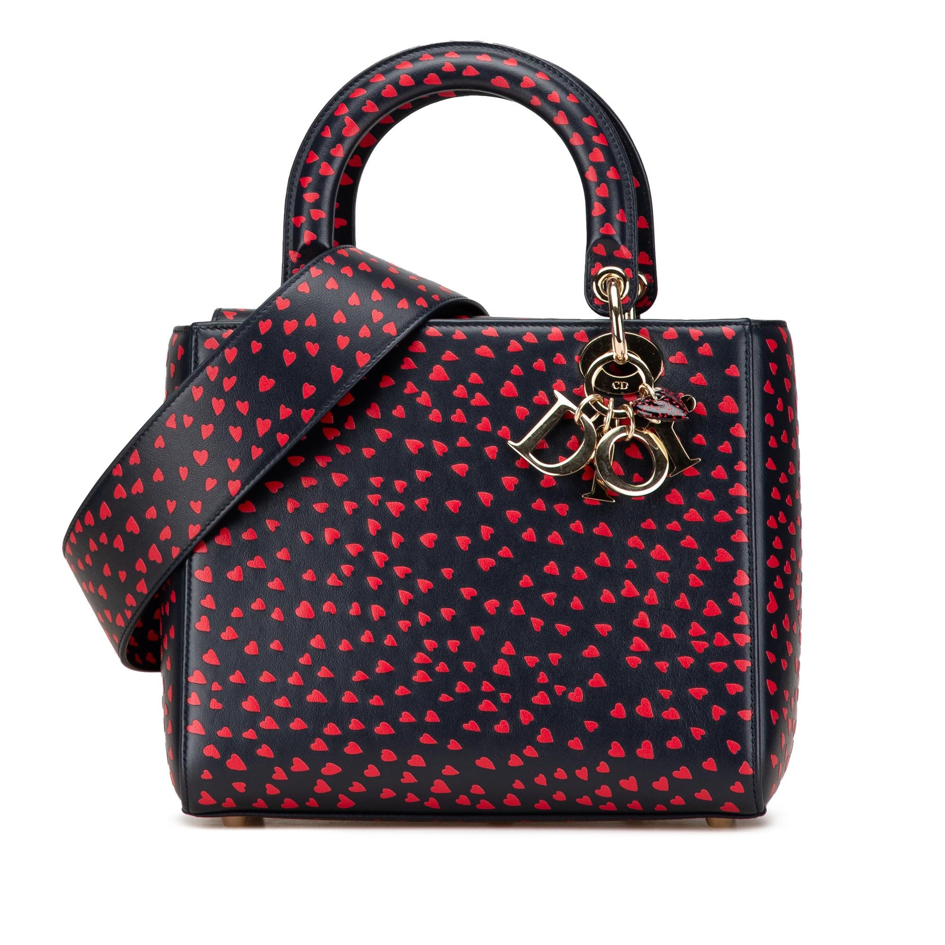 Dior Calfskin Love Paris Lady Satchel Bag Medium Paris Lady Dior