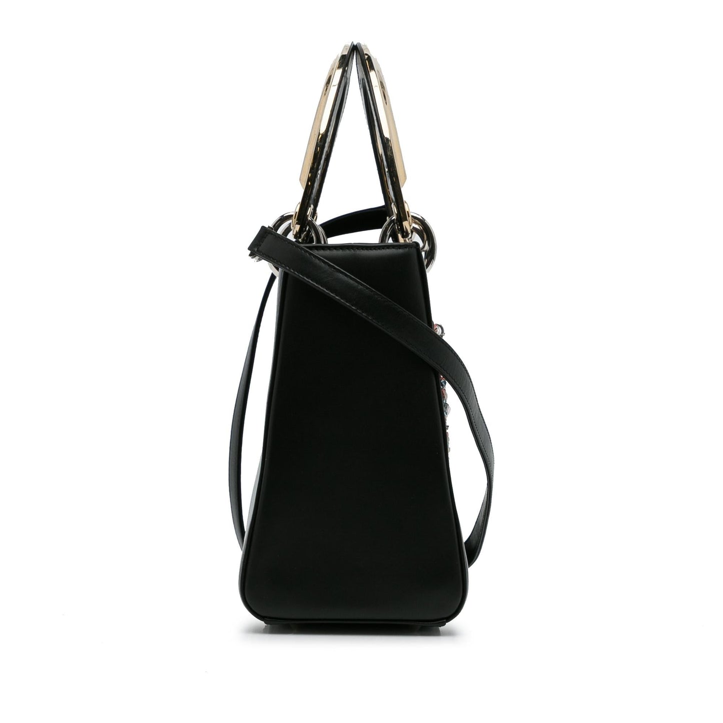 Dior Calfskin Patch Embellished Lady Shg Yrhinp Satchel Bag Medium