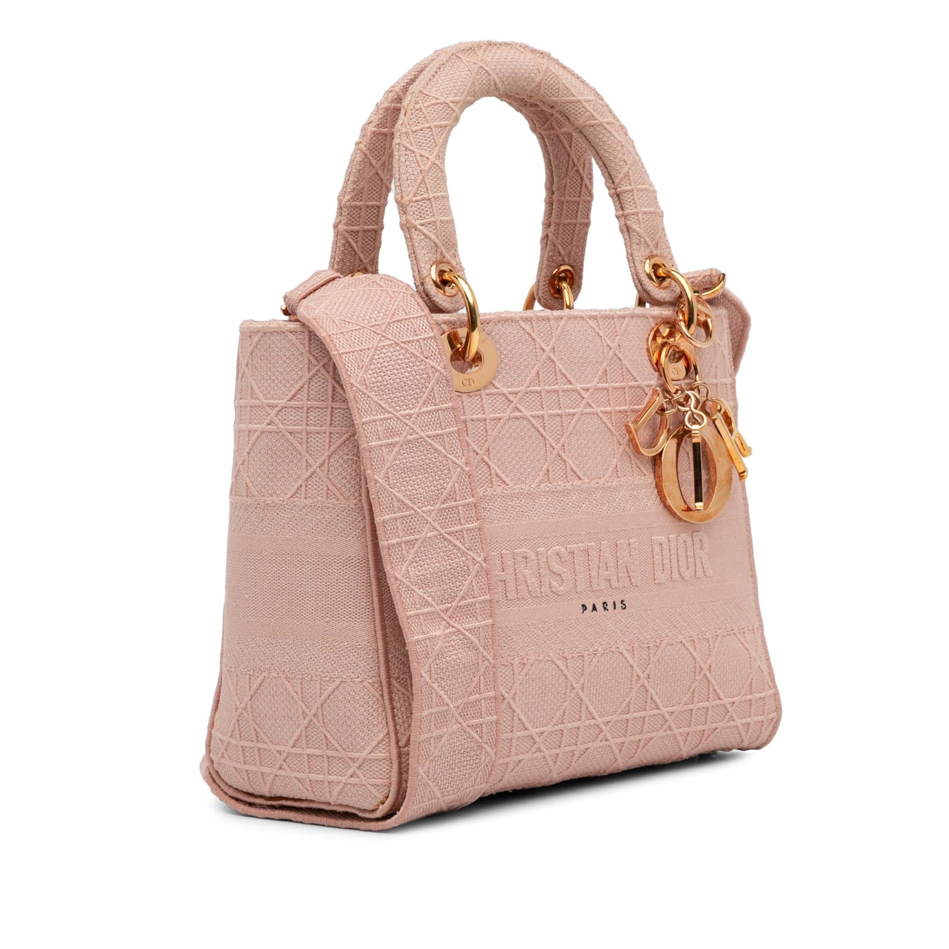 Dior Cannage Lady Lite Shg 7Llors Satchel Bag Medium