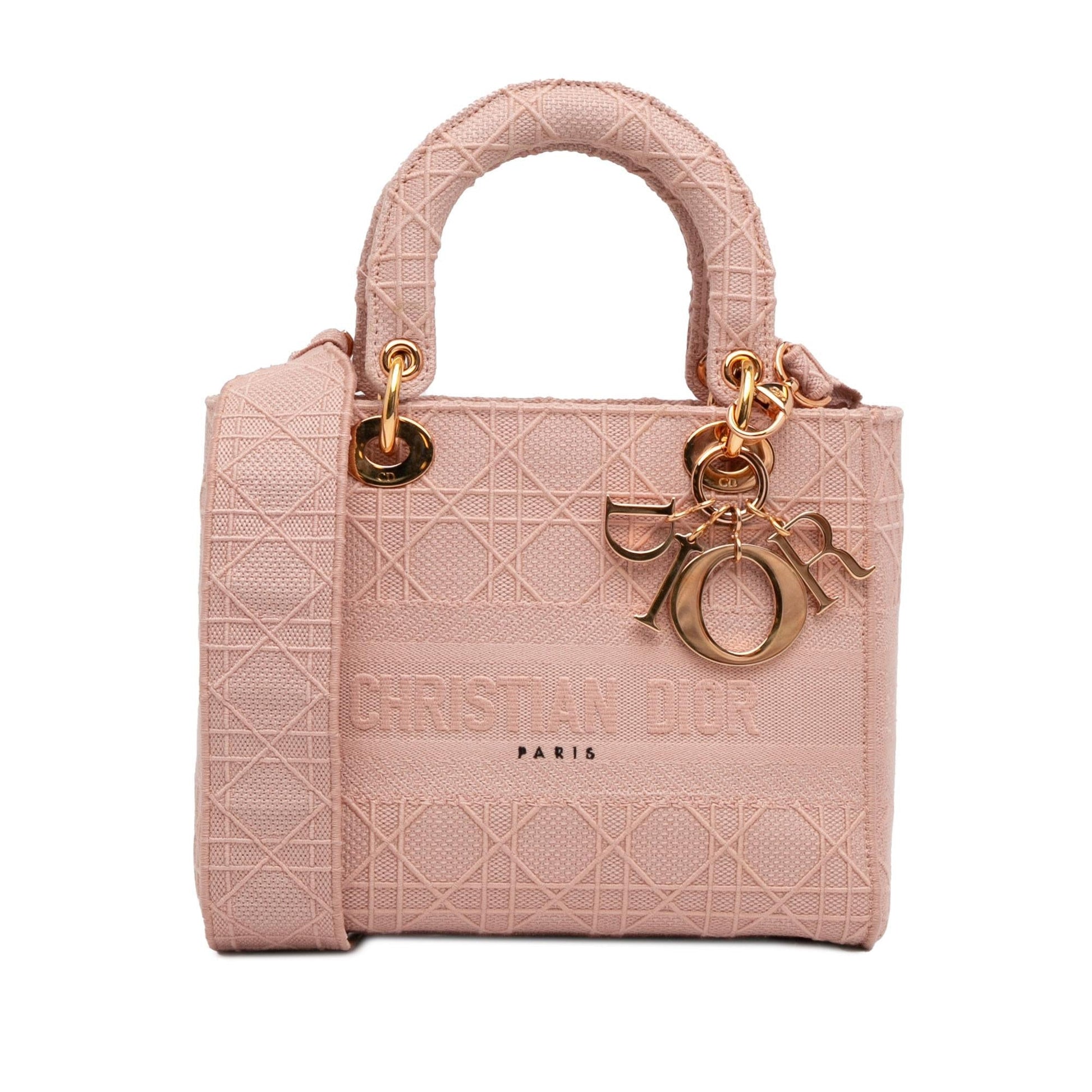 Dior Cannage Lady Lite Shg Gvszej Satchel Bag Medium