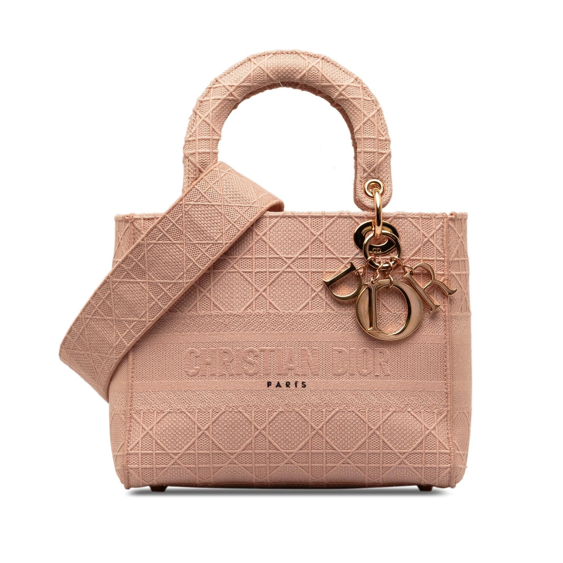 Dior Cannage Lady Lite Shg Oaspya Satchel Bag Medium