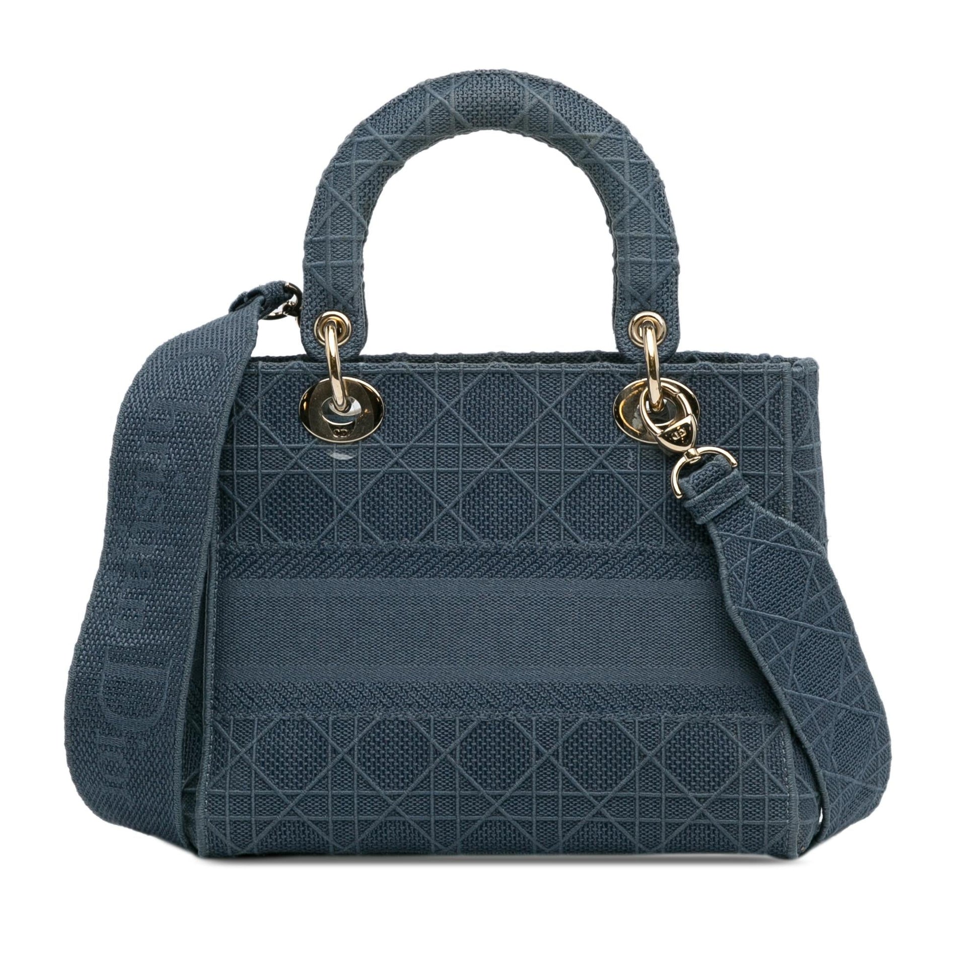Dior Cannage Lady Lite Shg Tubhcx Satchel Bag Medium
