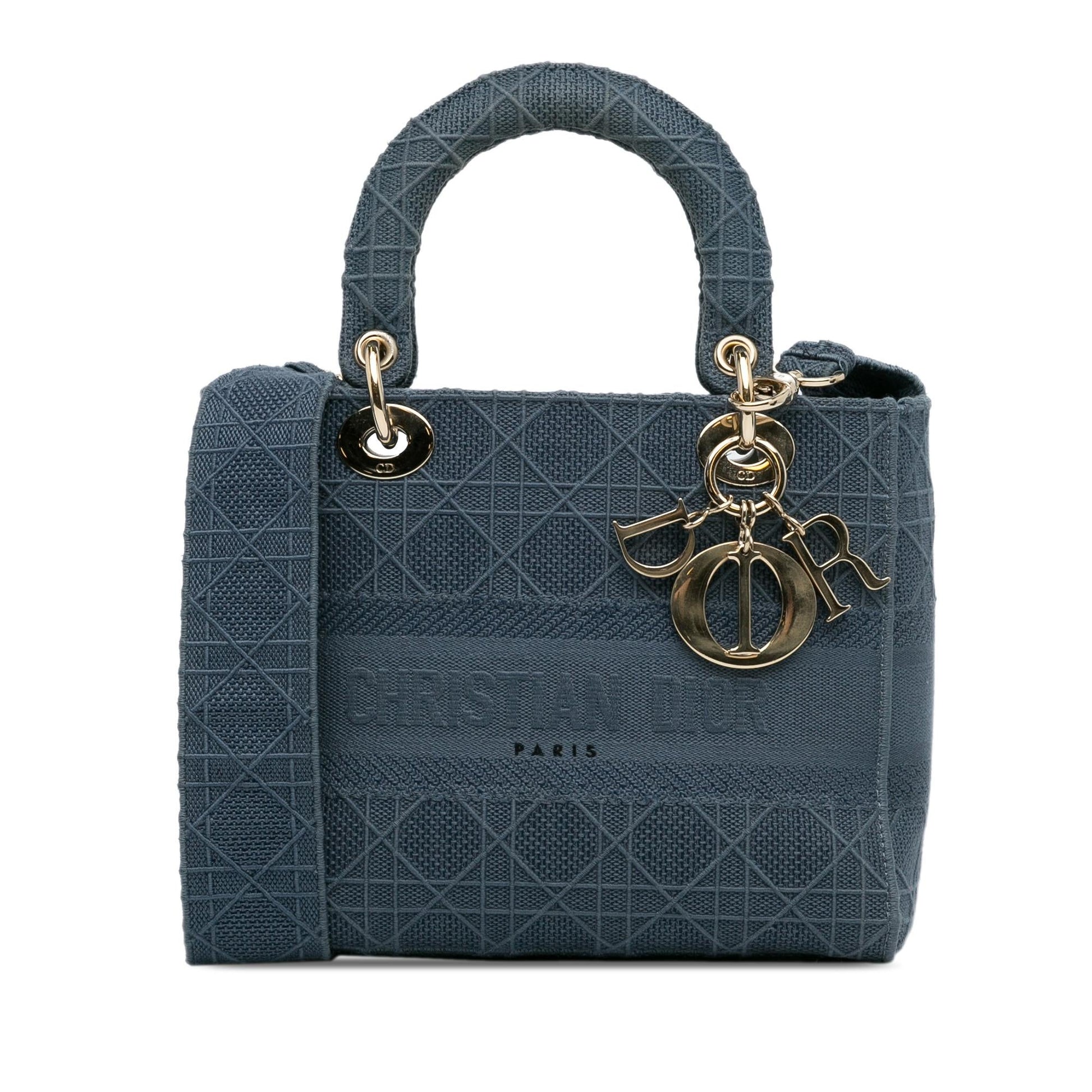 Dior Cannage Lady Lite Shg Tubhcx Satchel Bag Medium