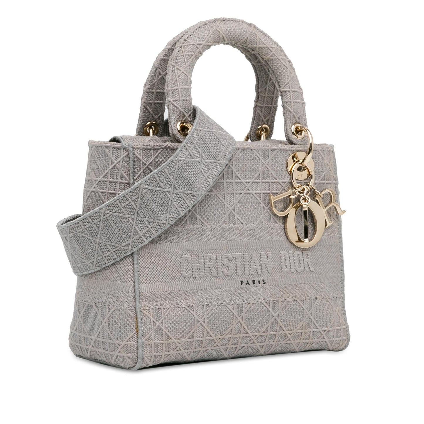 Dior Cannage Lady Lite Shg Epexuo Satchel Bag Medium