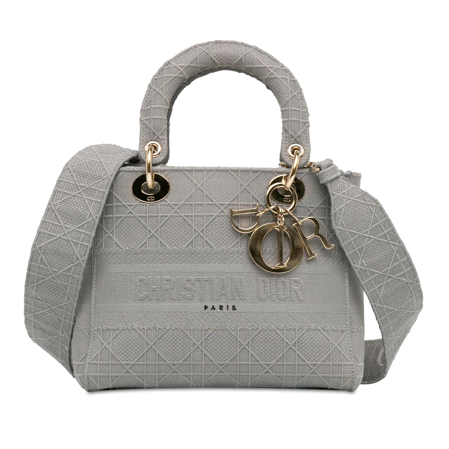 Dior Cannage Lady Lite Shg Satchel Bag Medium Lite Shg Rf3U2H