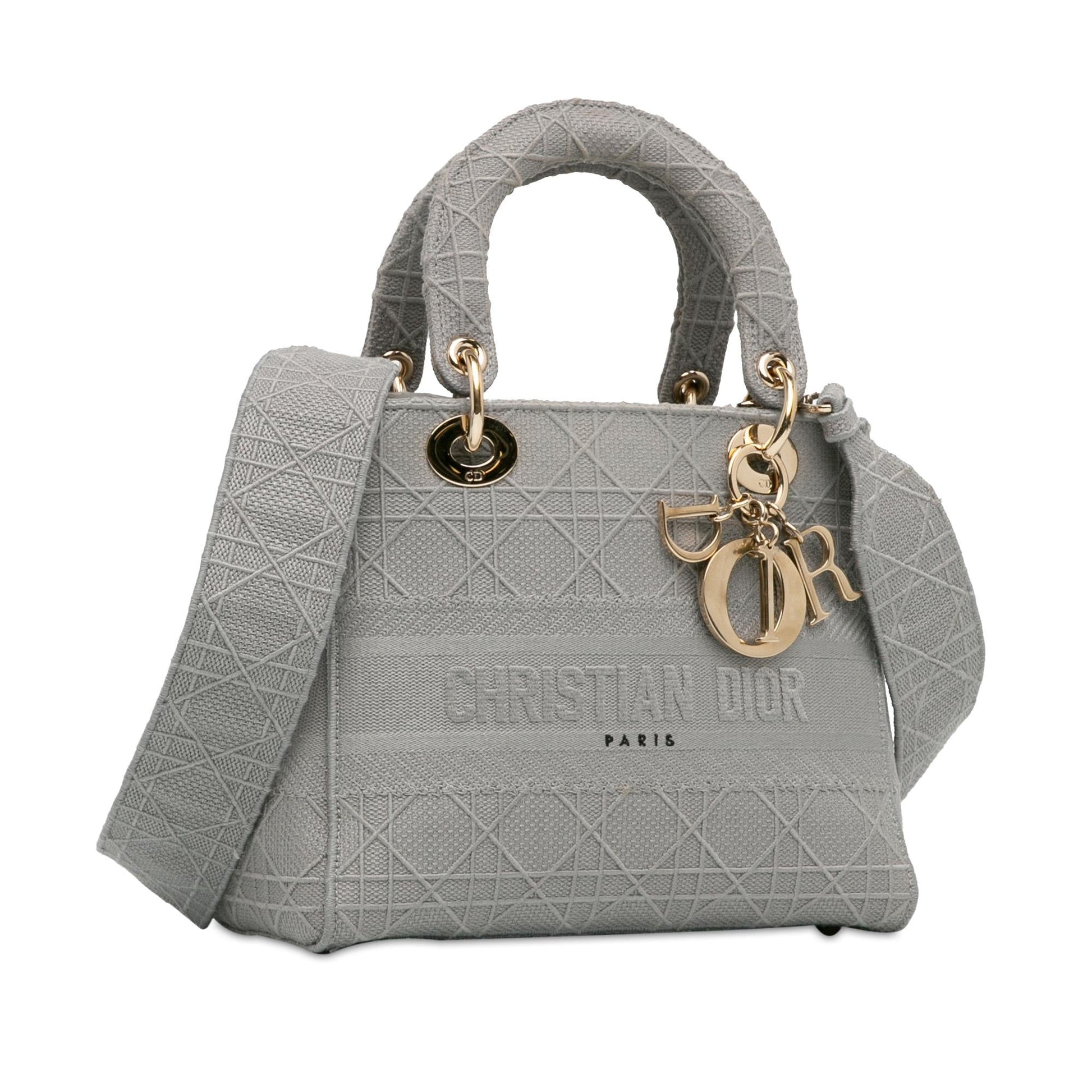 Dior Cannage Lady Lite Shg Satchel Bag Medium Lite Shg Rf3U2H