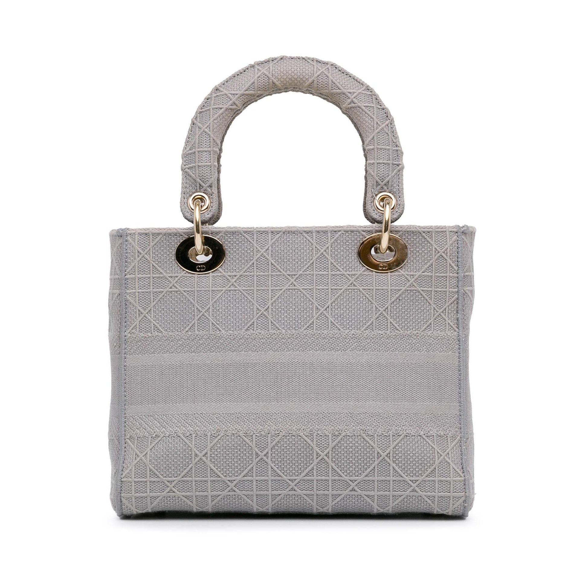 Dior Cannage Lady Lite Shg 8Evlhn Satchel Bag Medium