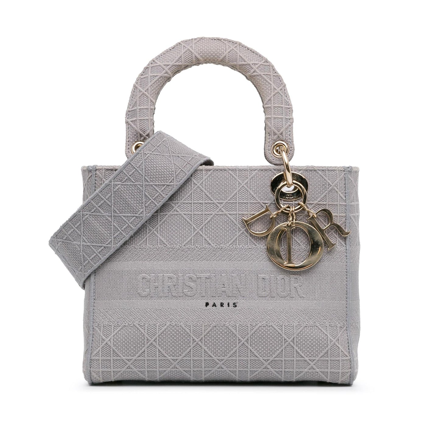 Dior Cannage Lady Lite Shg 8Evlhn Satchel Bag Medium