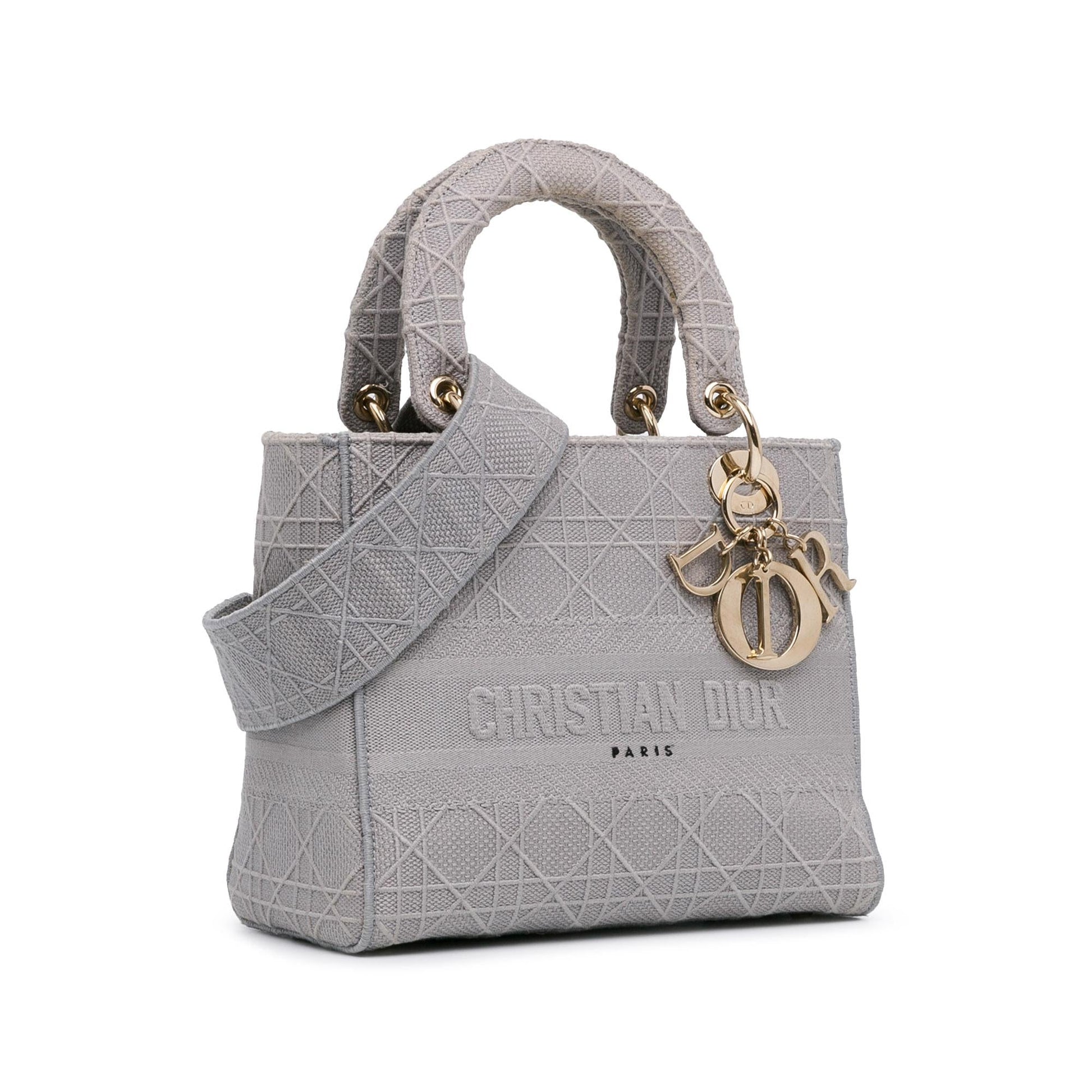 Dior Cannage Lady Lite Shg 8Evlhn Satchel Bag Medium