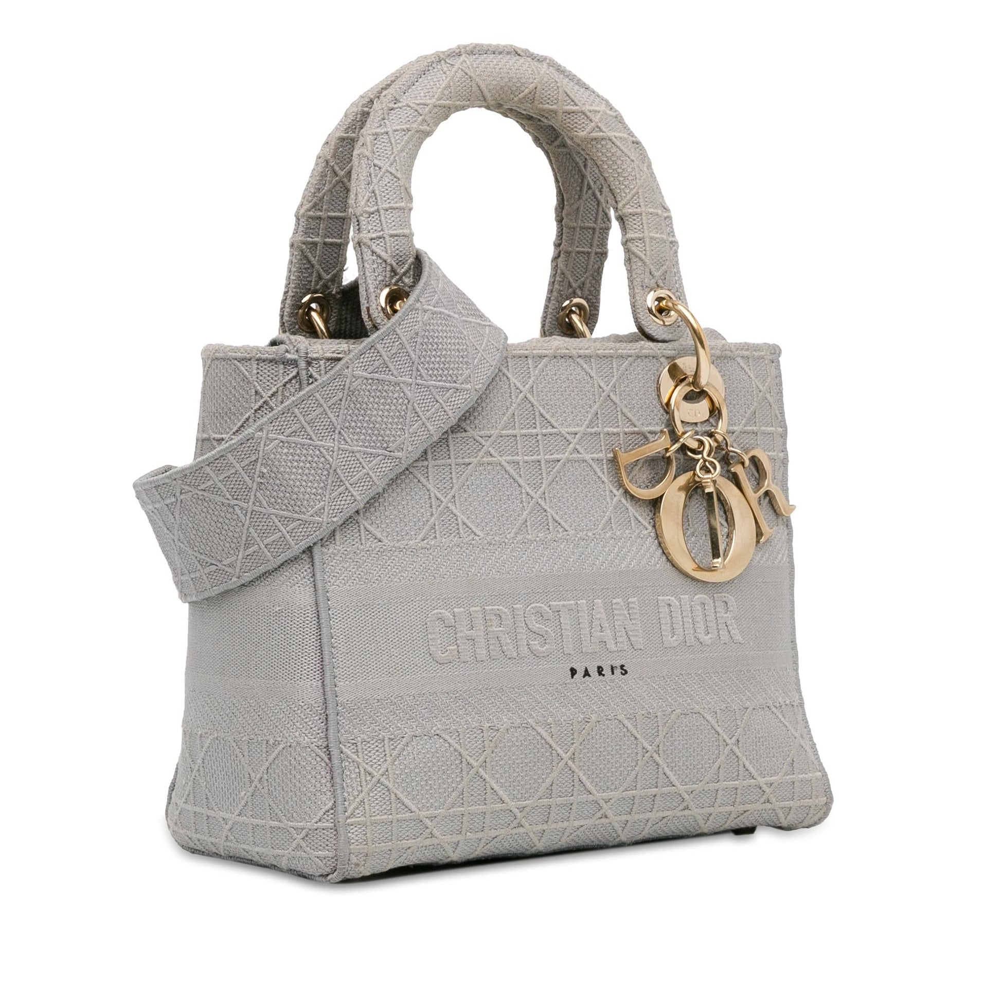 Dior Cannage Lady Lite Satchel Bag Medium Lite Shg Lkhf3S