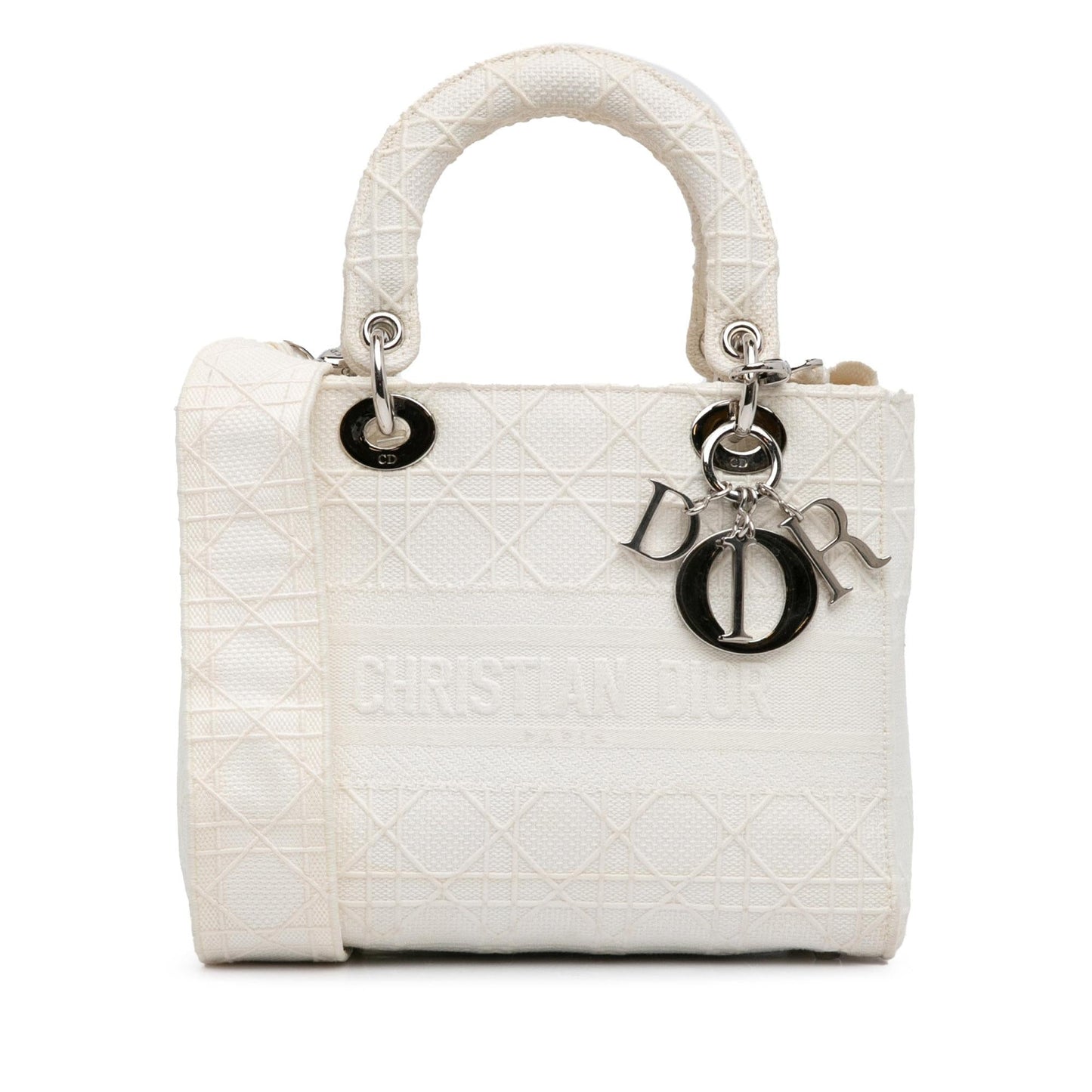 Dior Cannage Lady Lite Satchel Bag Medium Lady D Lite