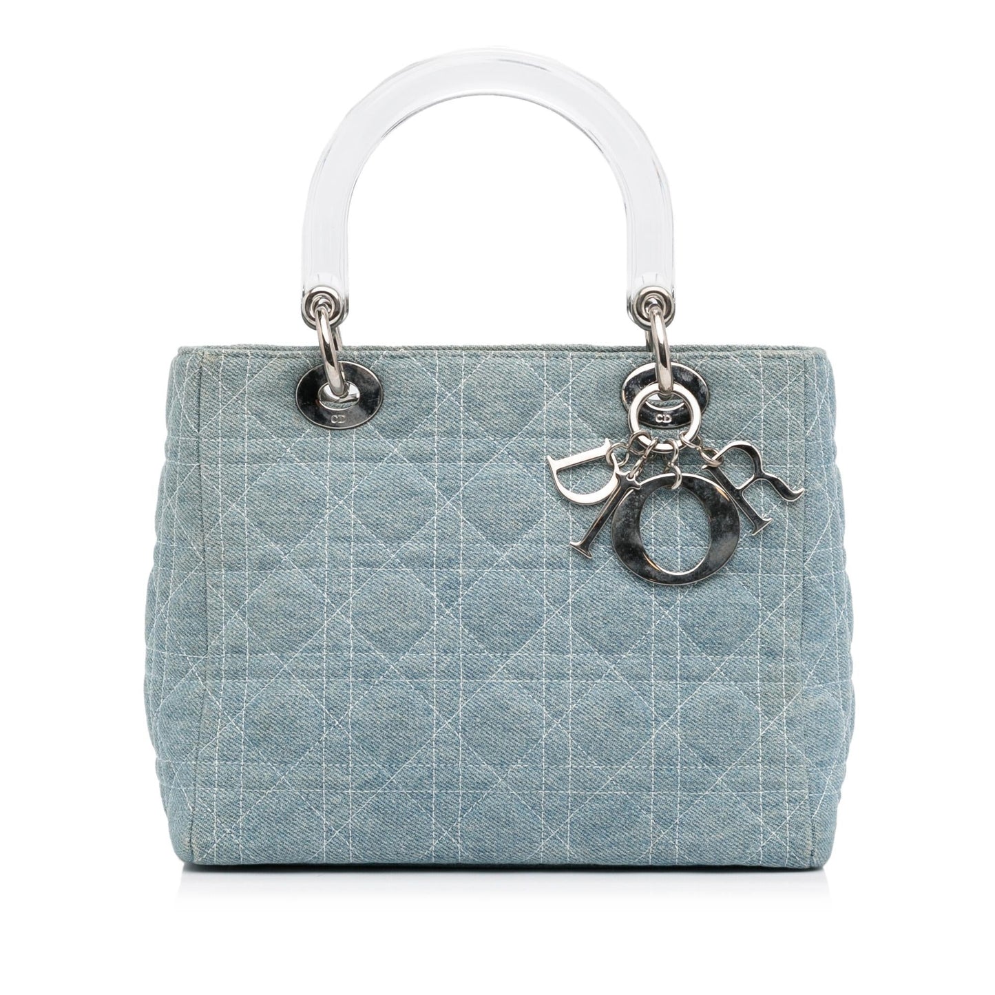 Dior Cannage Lady Satchel Shg Jt3Xx6 Denim Medium Satchel Bag