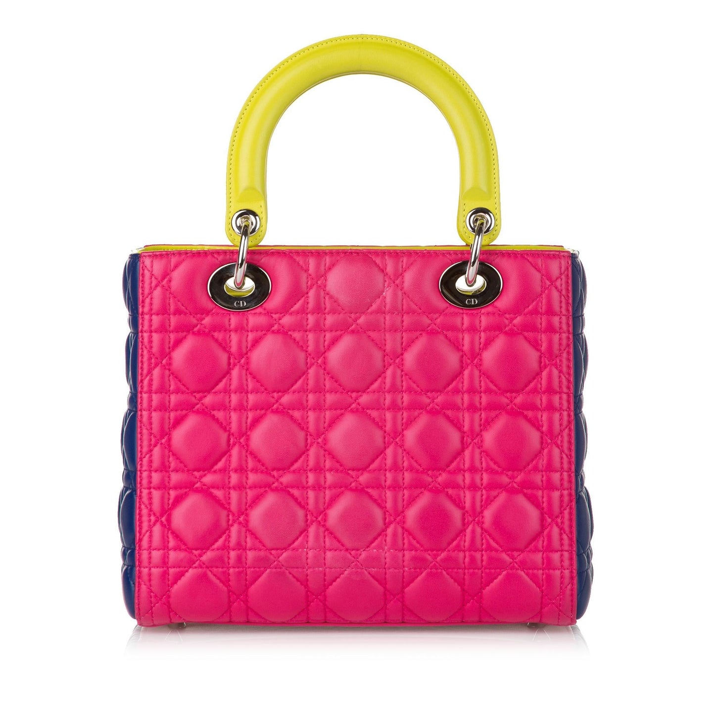 Dior Cannage Lady Satchel Shg Leather Lambskin Medium Satchel Bag