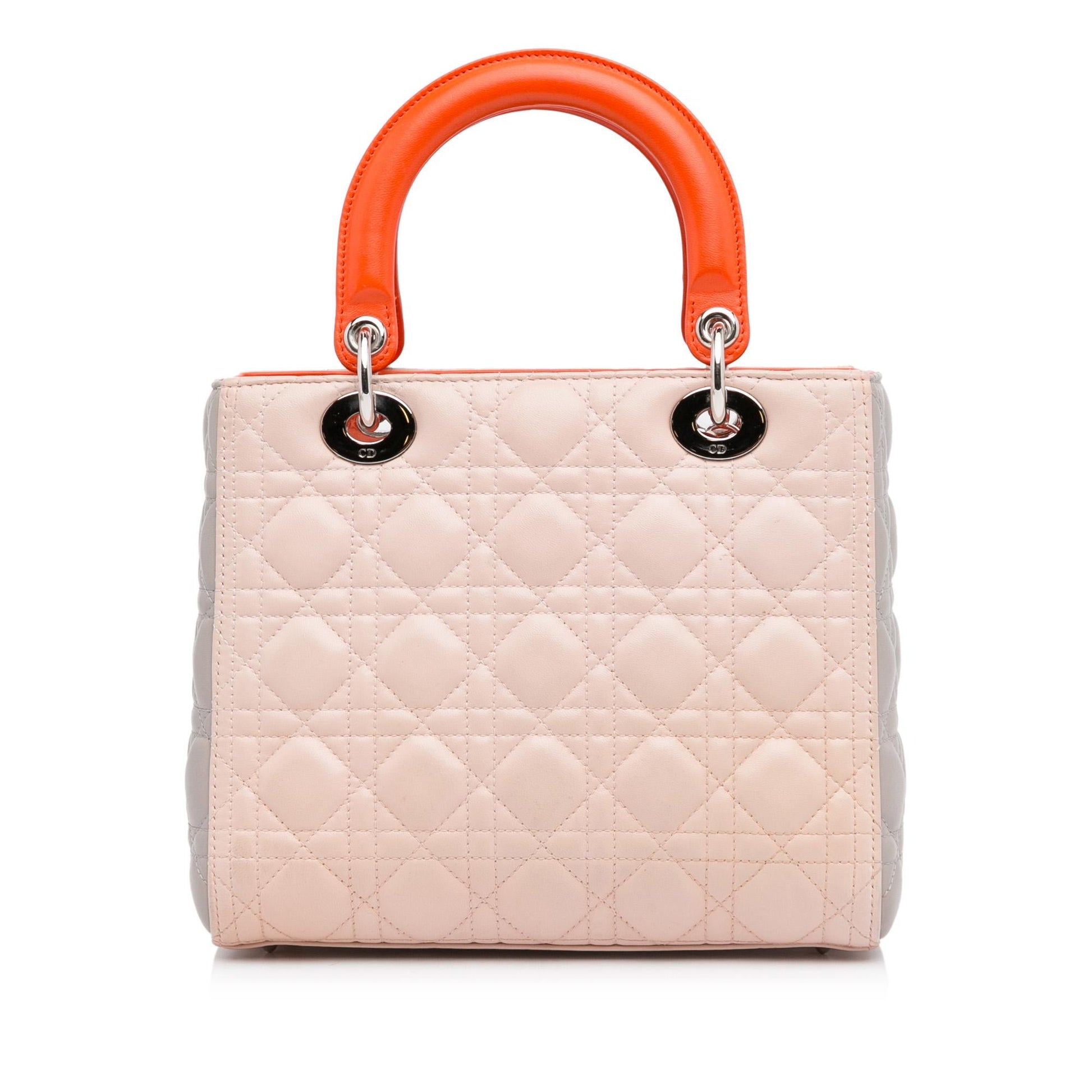 Dior Cannage Lady Tricolor Shg E3O6Dl Satchel Bag Medium