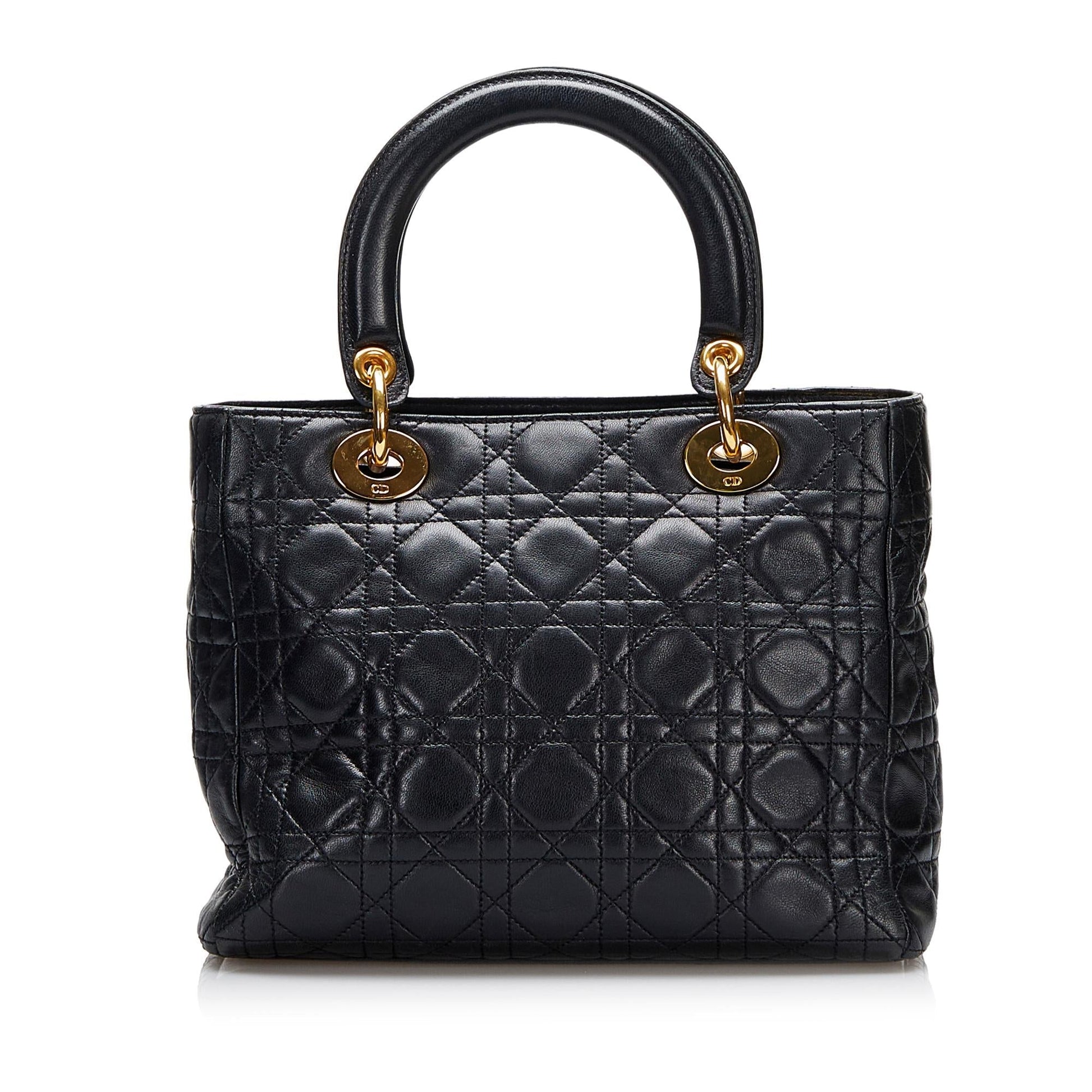 Dior Cannage Lady Shg Tkidzf Satchel Bag Medium