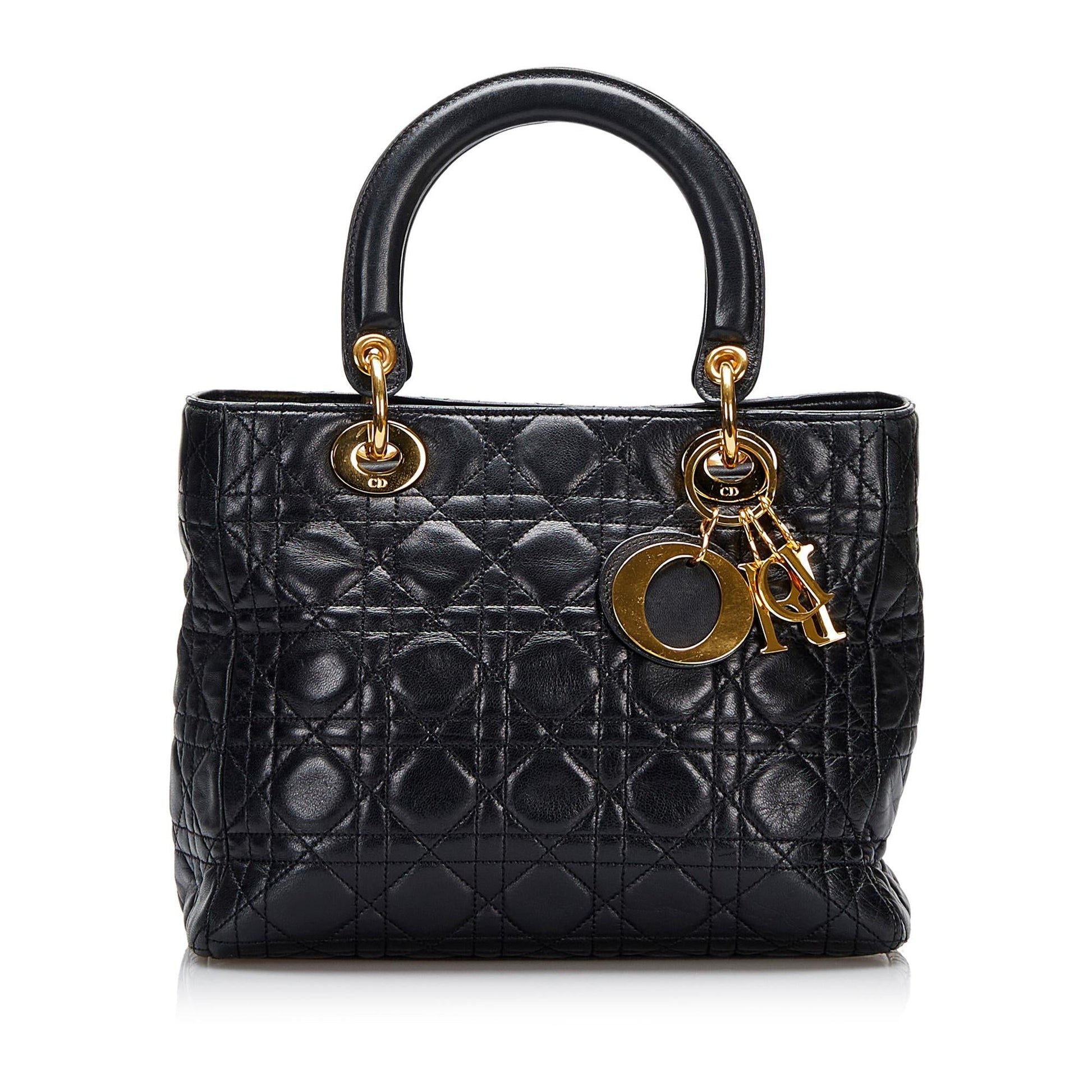 Dior Cannage Lady Shg Tkidzf Satchel Bag Medium