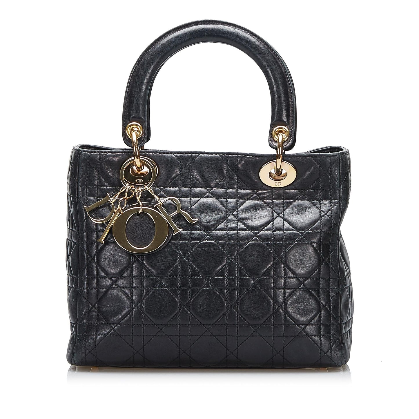 Dior Cannage Lady Shg Llvfrf Satchel Bag Medium