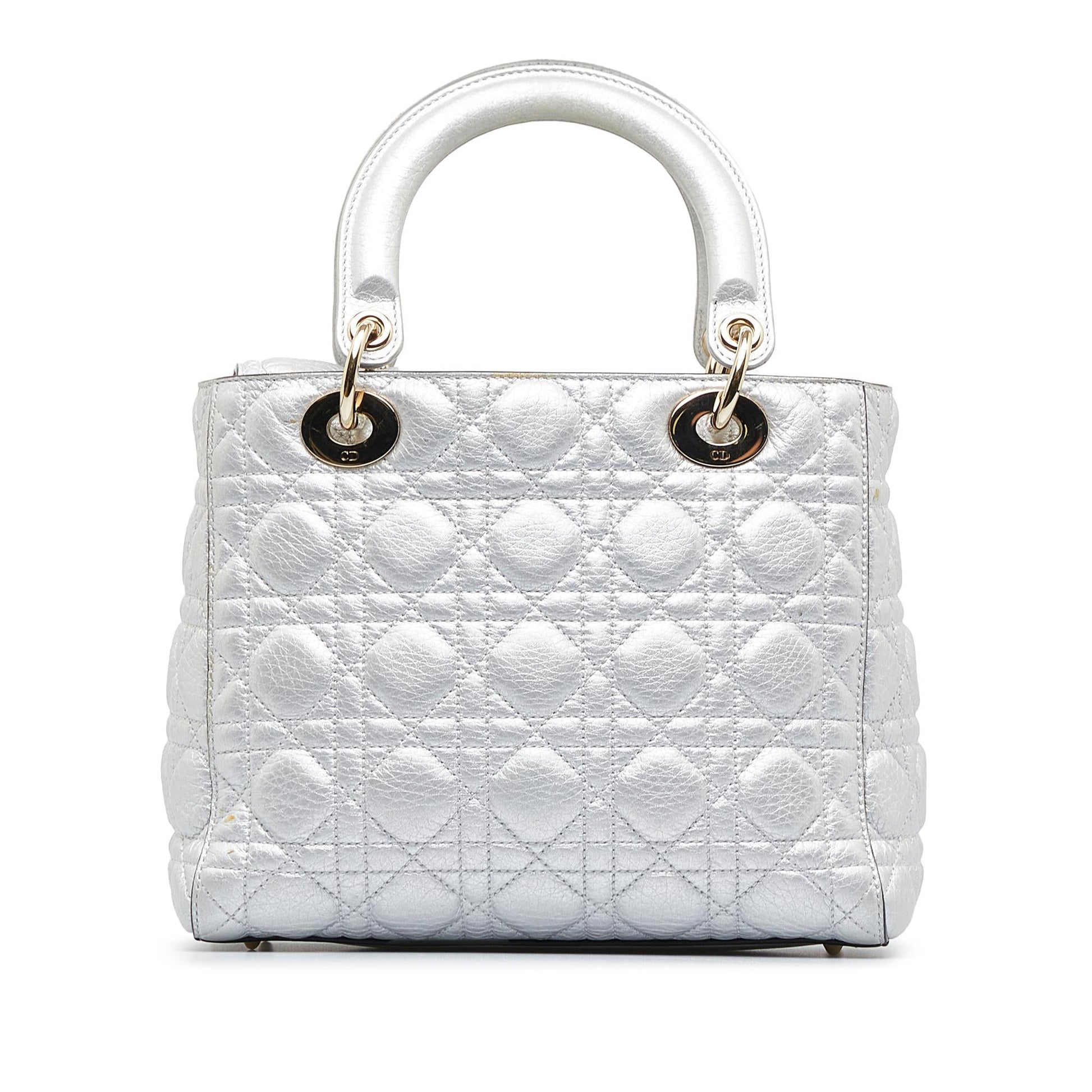 Dior Cannage Lady Shg Uhpytf Satchel Bag Medium