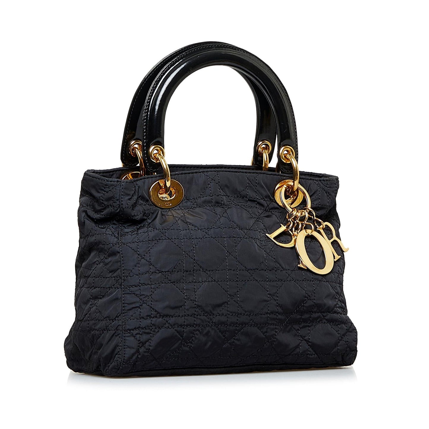 Dior Cannage Lady Shg 86F2Wf Satchel Bag Nylon Medium