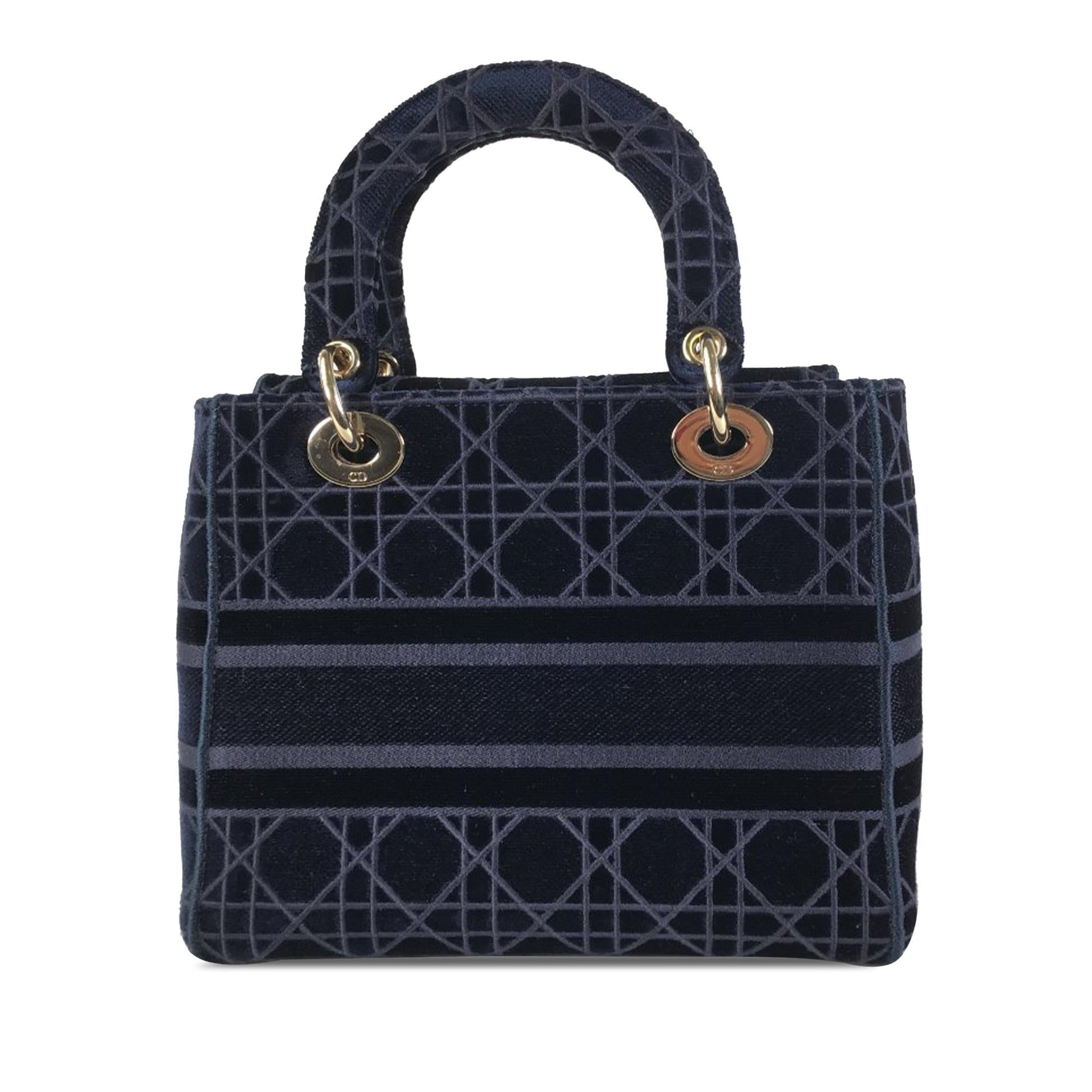 Dior Cannage Velvet Lady Lite Shg 2Wugyr Satchel Bag Medium