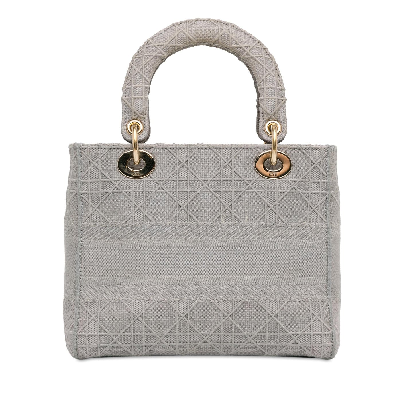 Dior Cannage Lady Lite Satchel Bag Canvas Medium D Lite 5